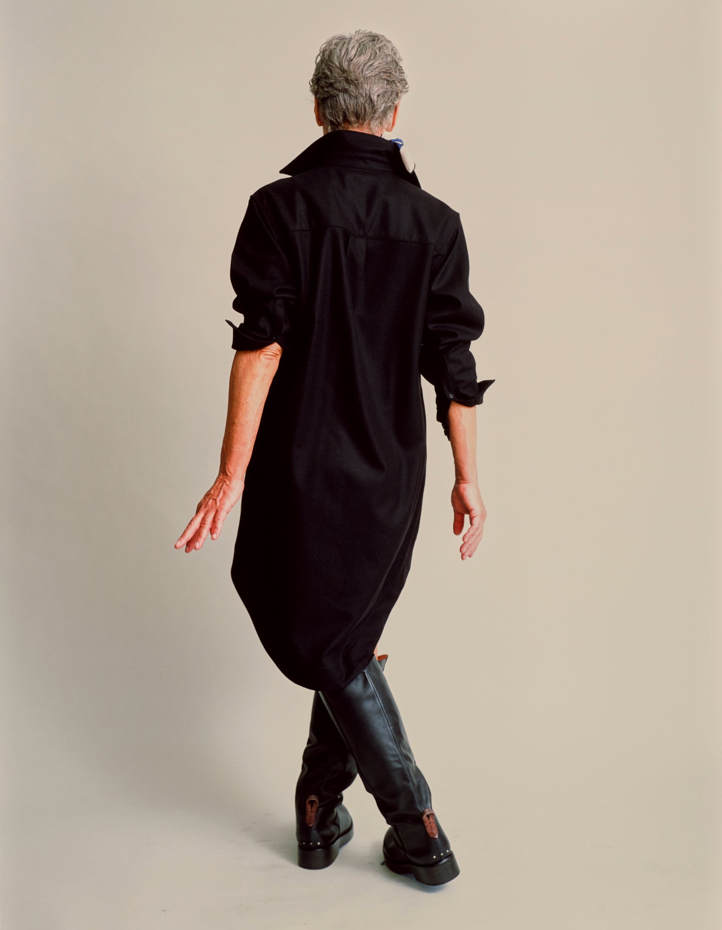 The Shirtdress (Enamel & Gold Merino Wool)