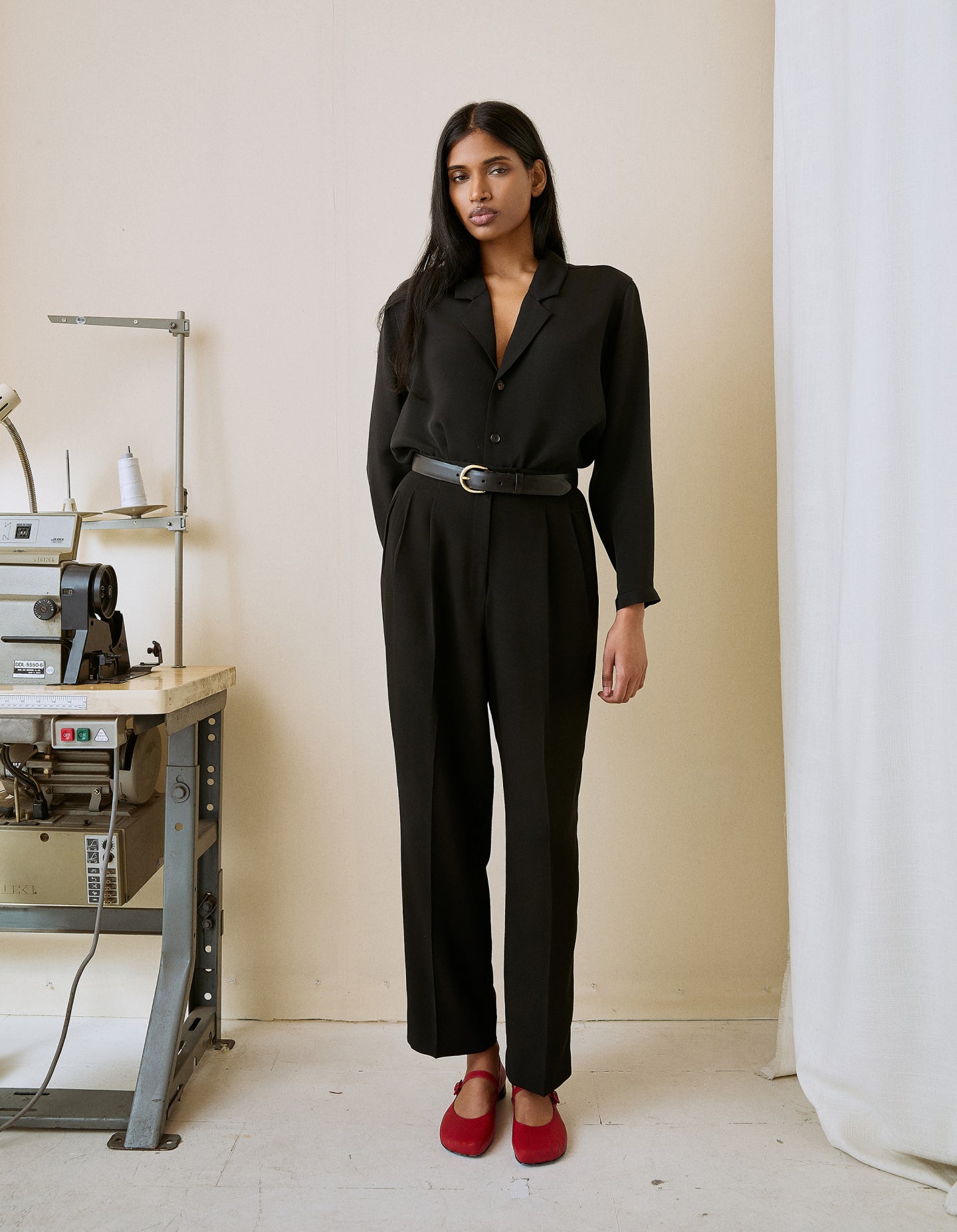 Vintage Pleated Midnight Trousers