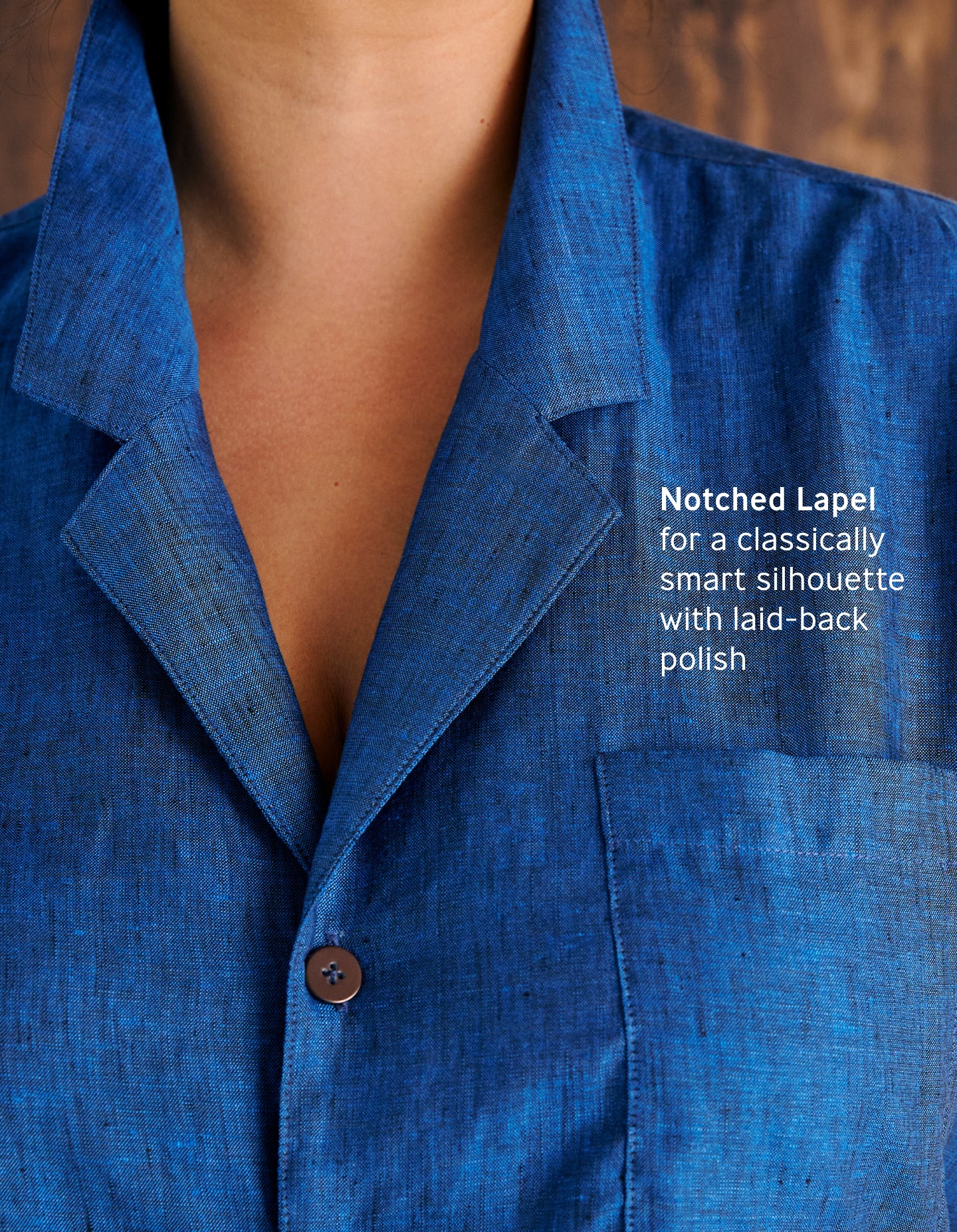 The Studio Shirt (Night Swim Blue Linen)