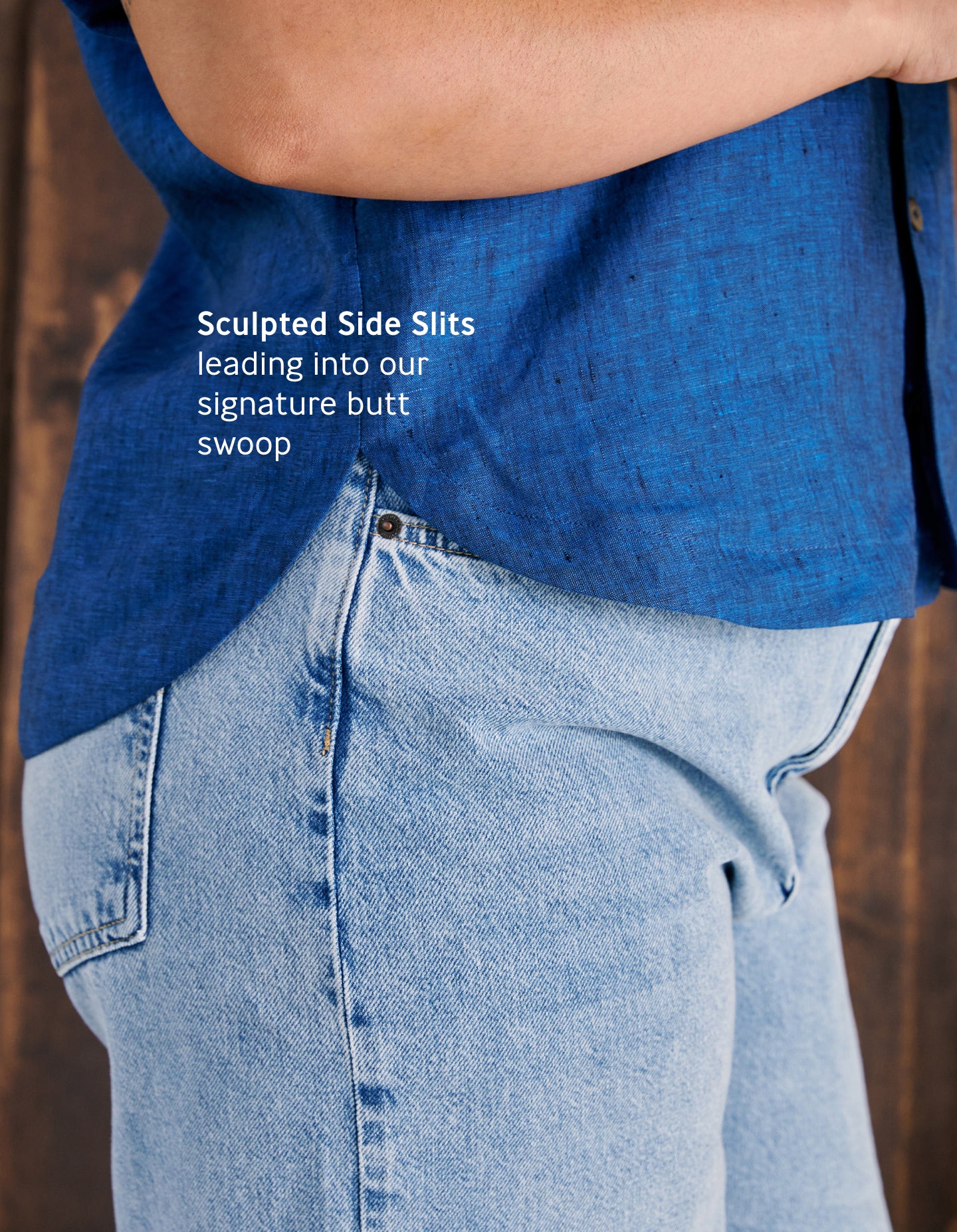 The Studio Shirt (Night Swim Blue Linen)