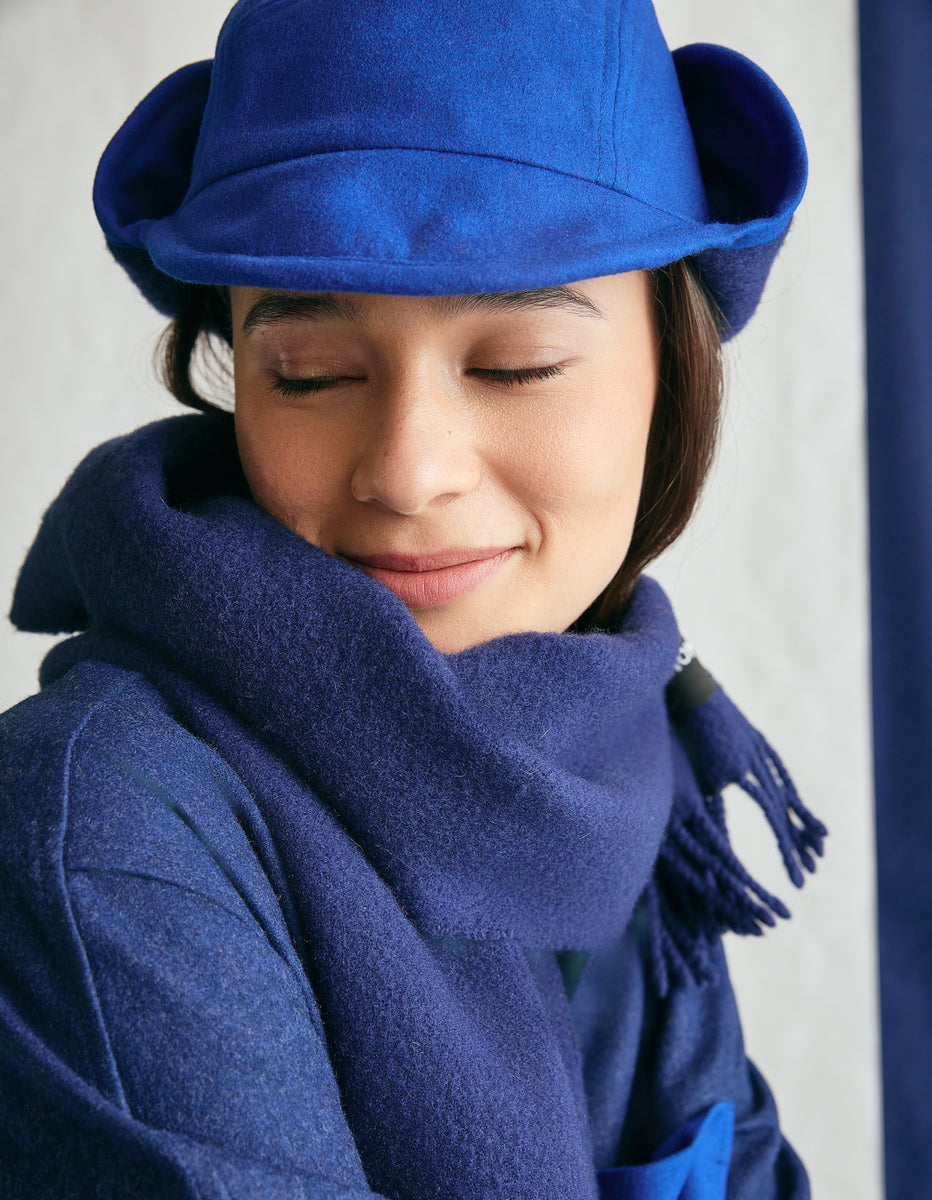 The Trapper Hat (Electrical Blue Merino Wool) – NAOMI NOMI