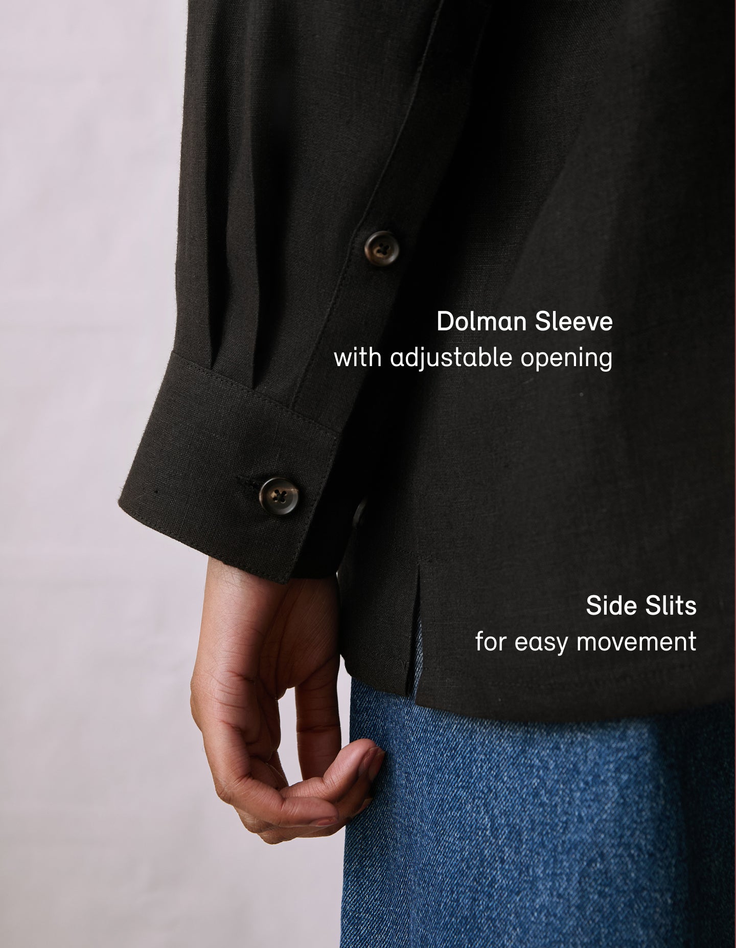 The Linen Chore Coat (Redacted Black Linen)