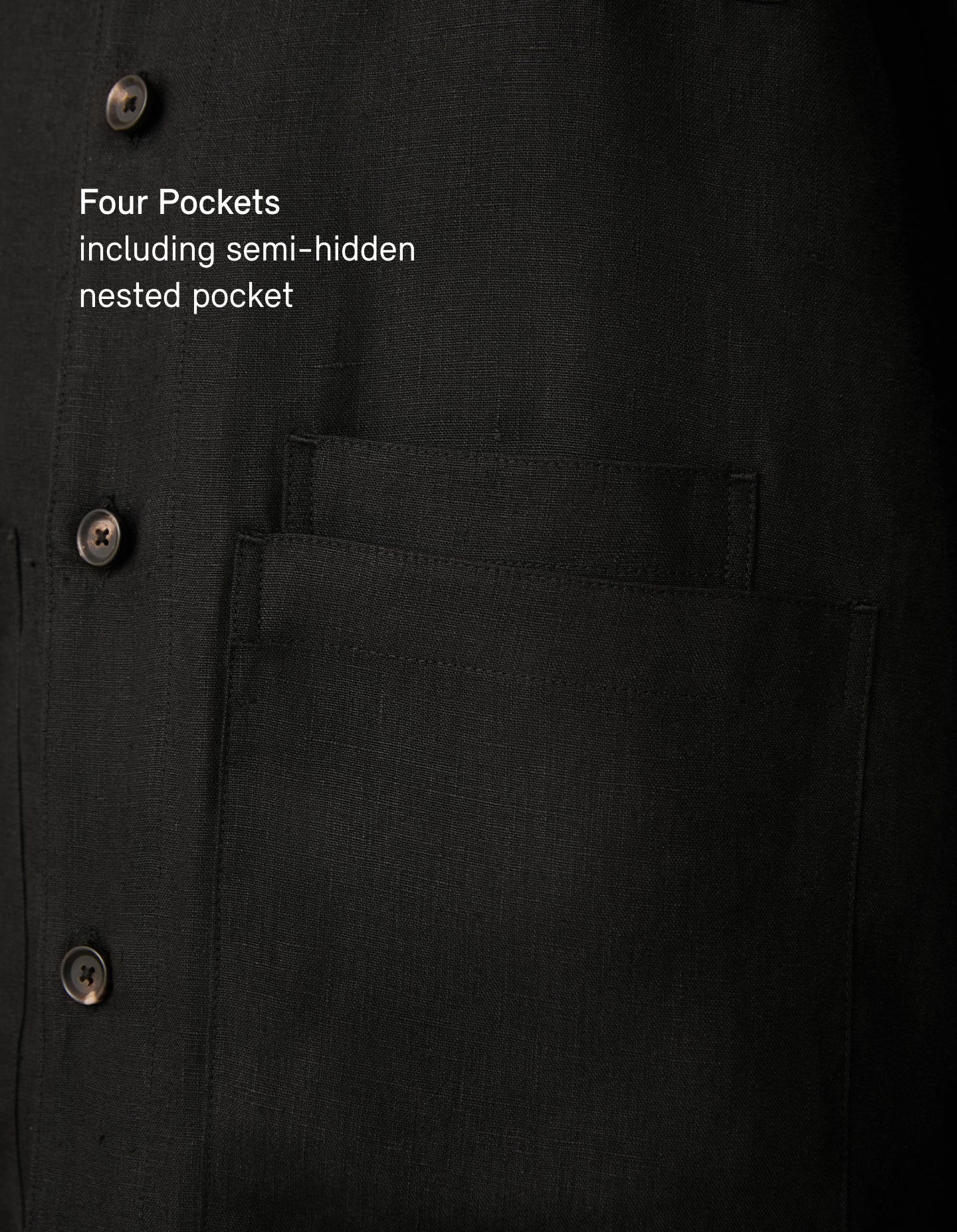 The Linen Chore Coat (Redacted Black Linen)