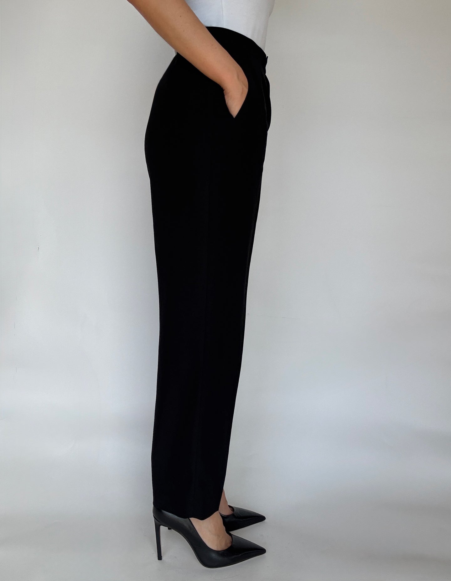Vintage Pleated Midnight Trousers