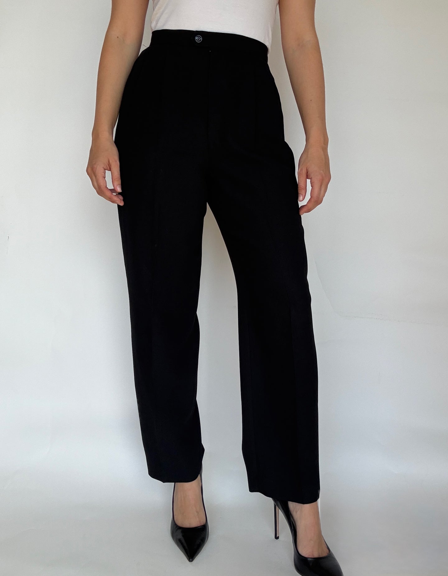 Vintage Pleated Midnight Trousers