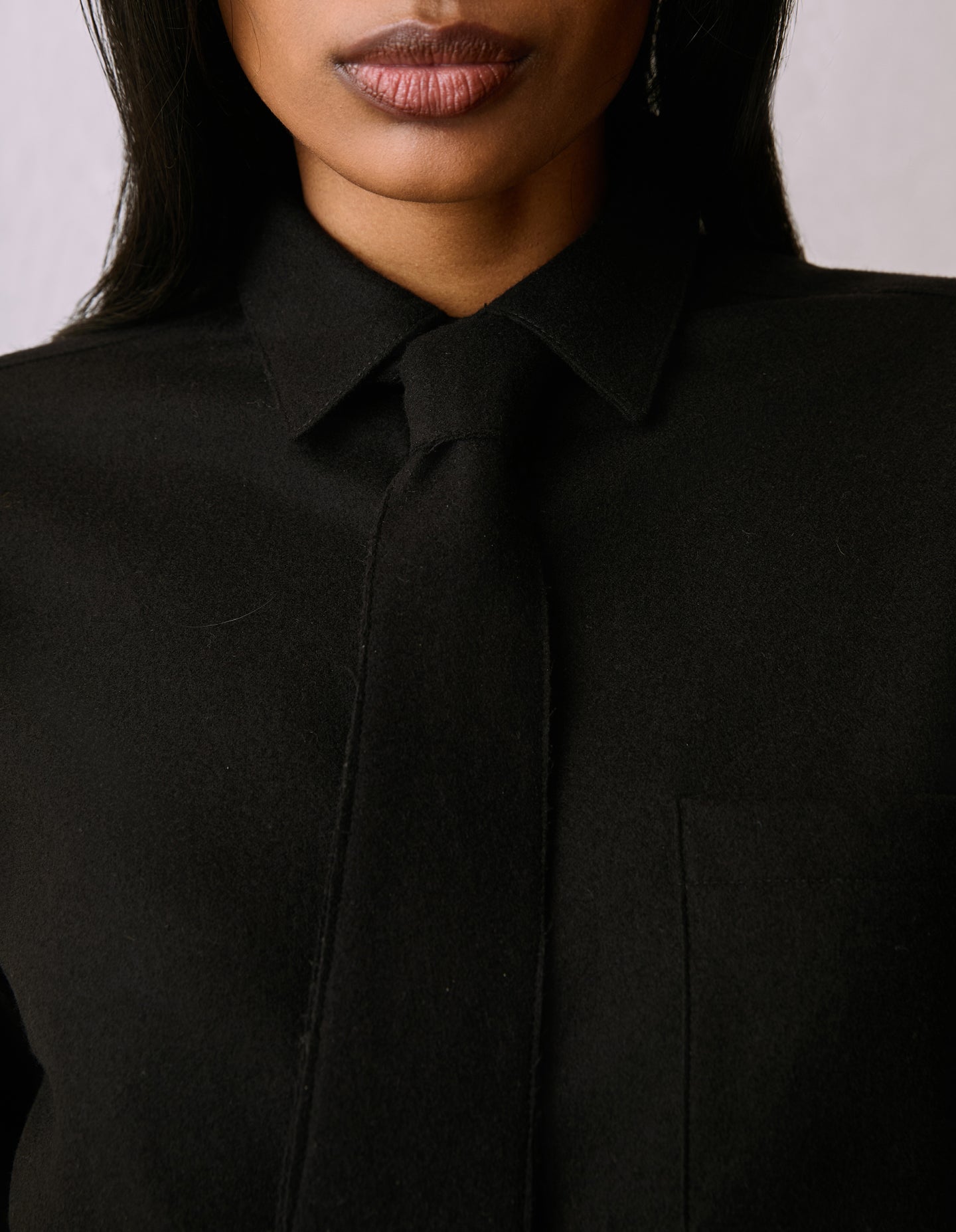 The Tie (Black Enamel Merino Wool)