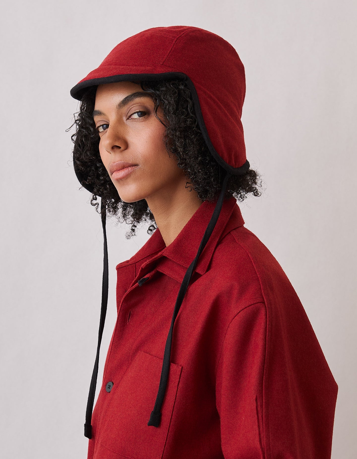 The Trapper Hat (Period Red Merino Wool)
