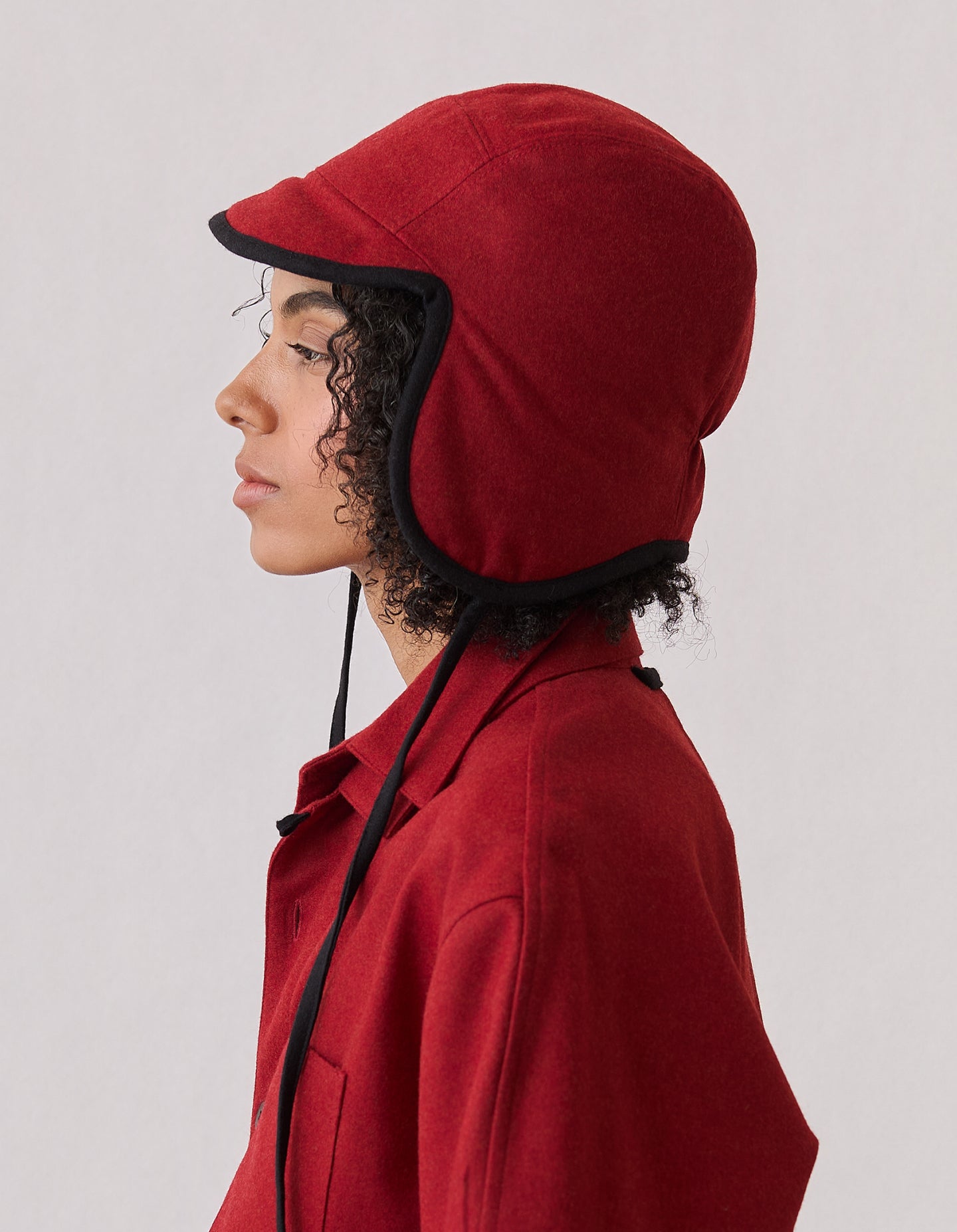 The Trapper Hat (Period Red Merino Wool)