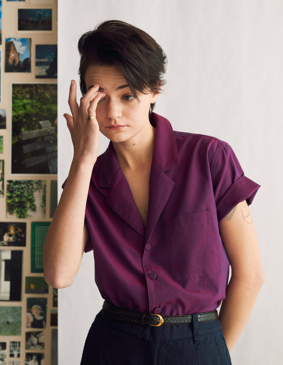 The Studio Shirt in 'Potion Purple' Cotton | NAOMI NOMI