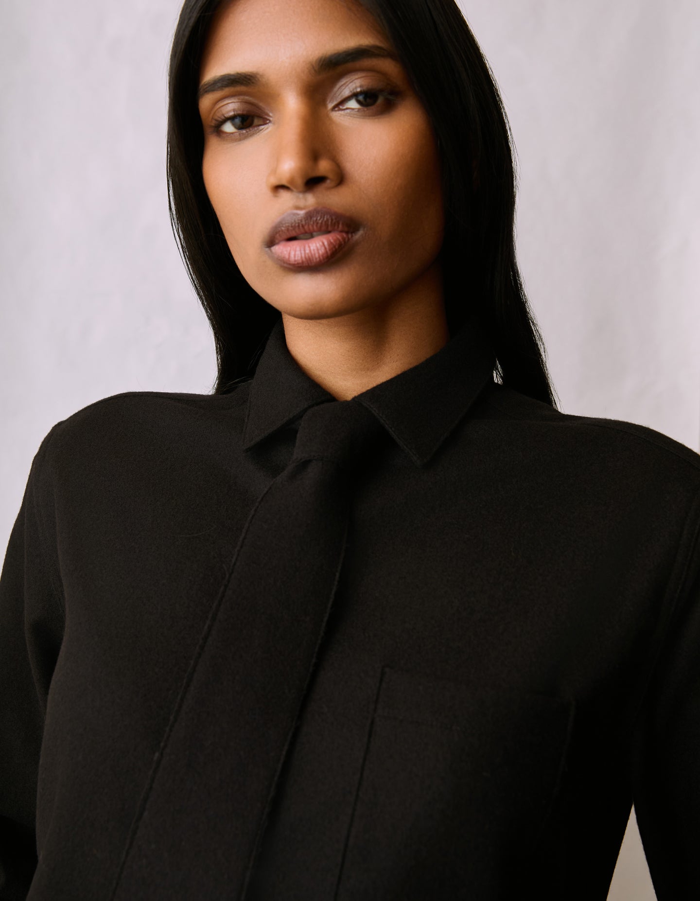 The Tie (Black Enamel Merino Wool)