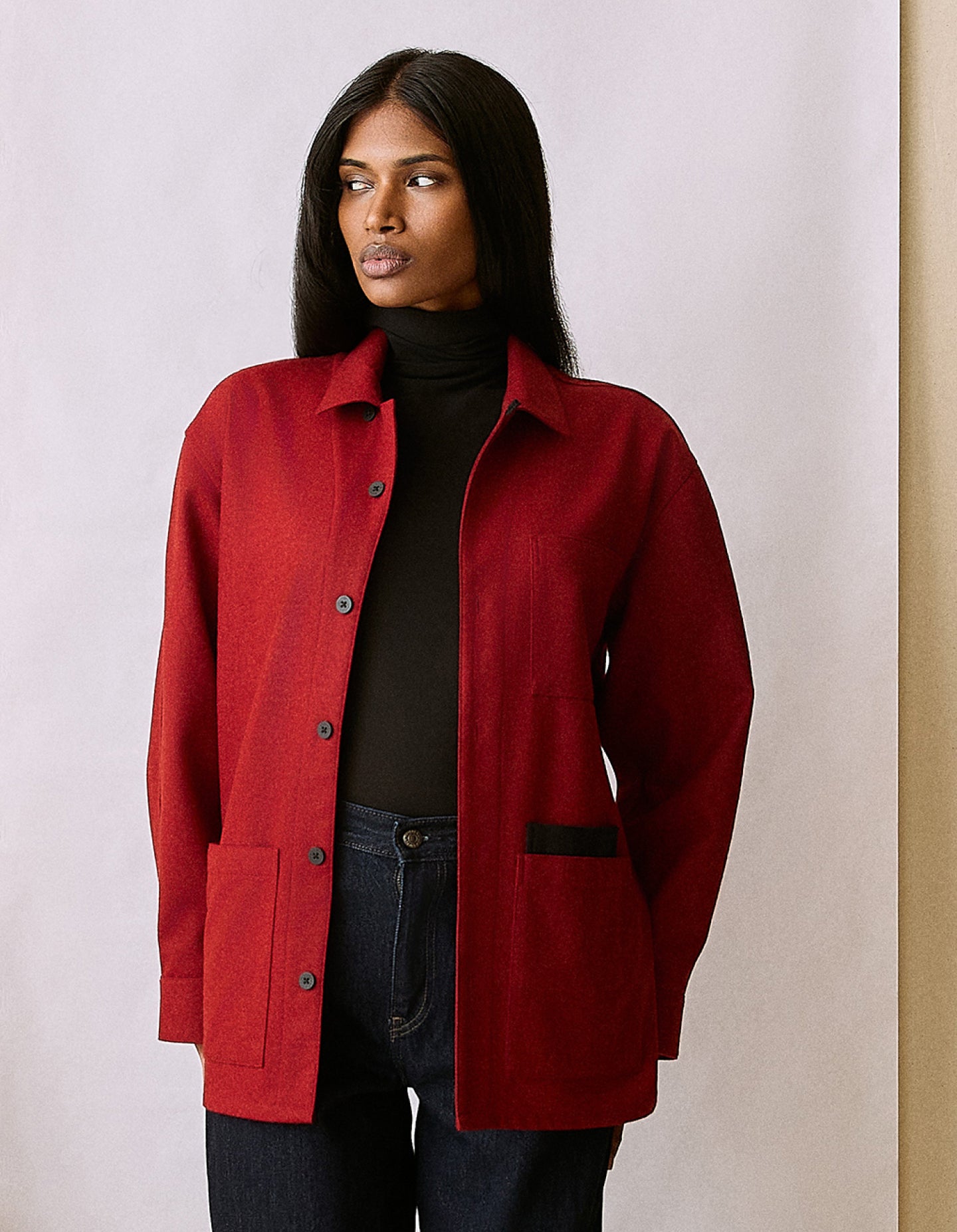 The Merino Chore Coat (Period Red Merino Wool)
