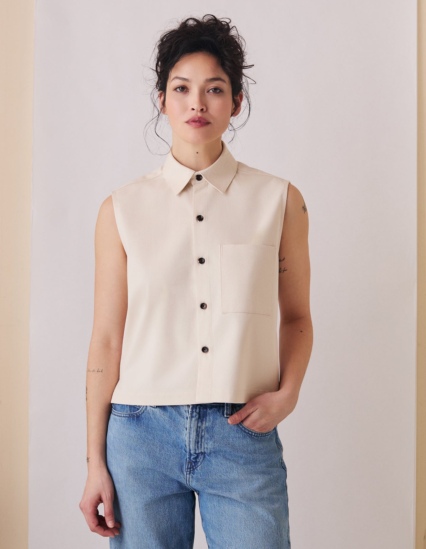The Sleeveless (Ceramic Cotton Twill)
