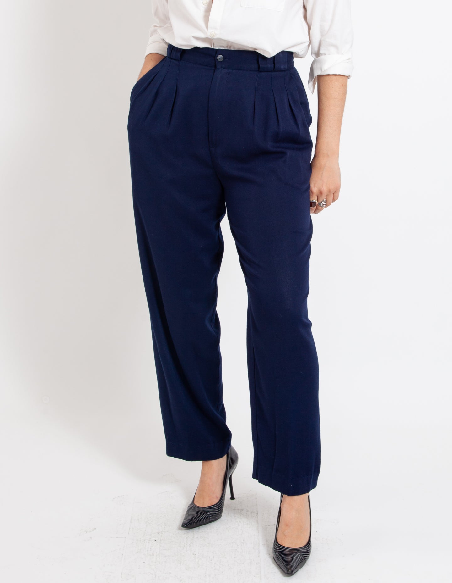 Vintage Navy Twill Trouser