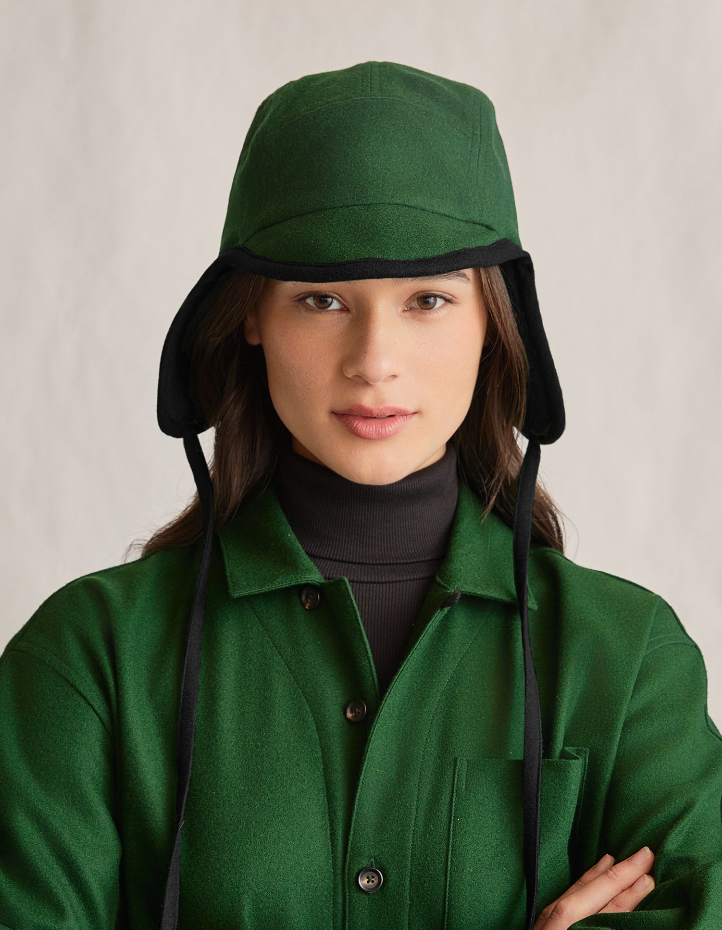The Trapper Hat (Exacting Green Merino Wool)