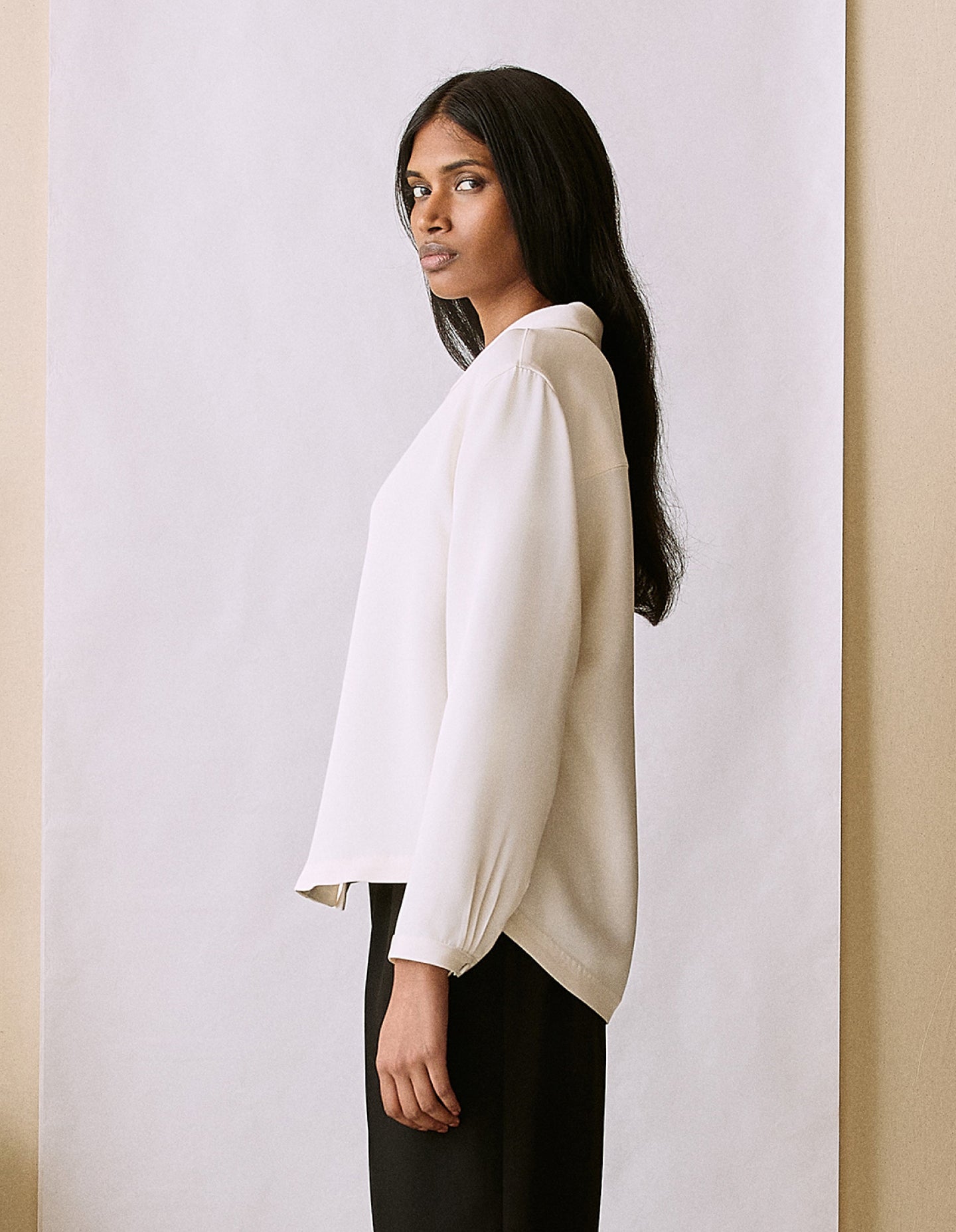 The Silk Shirt (Alabaster Silk)