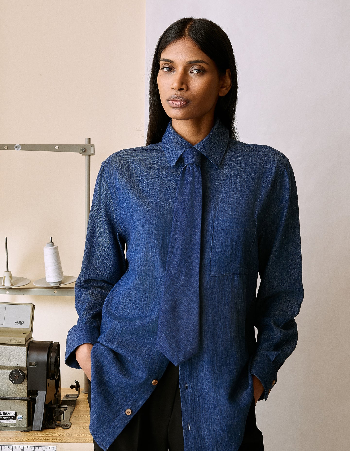 The Tie (Indigo Hemp Denim)