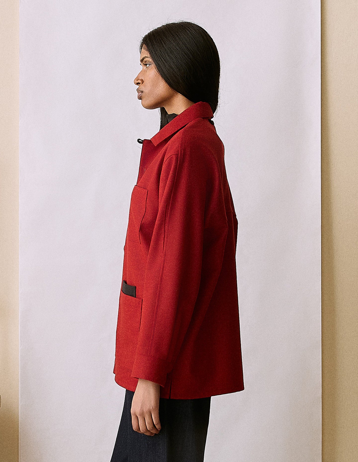 The Merino Chore Coat (Period Red Merino Wool)