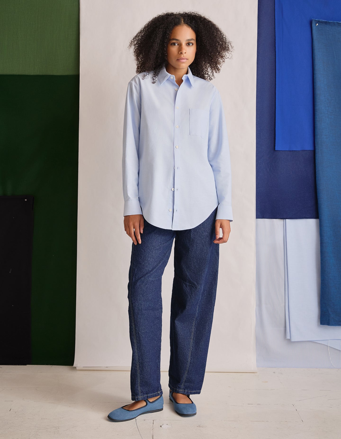 The New Oxford (Brighton Blue Organic Cotton)