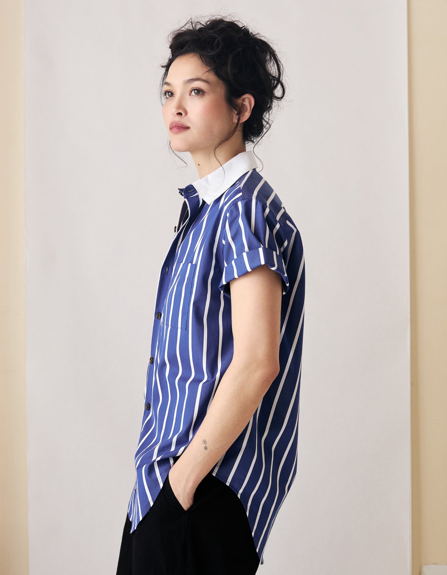 The Short Sleeve Oxford (Ticker Tape Cotton)