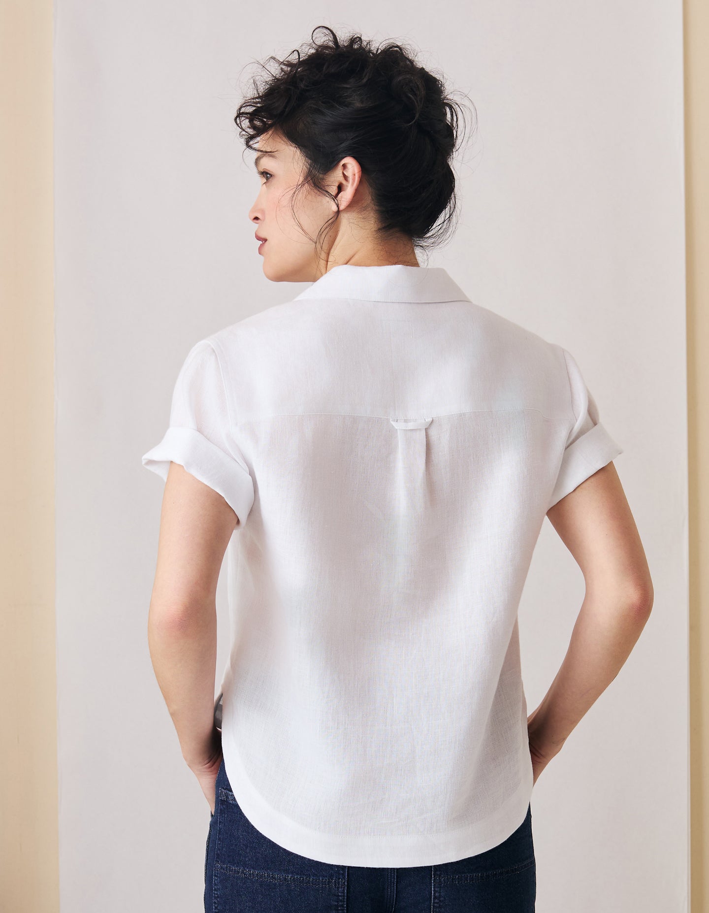 The Studio Shirt (Heatwave White Linen)