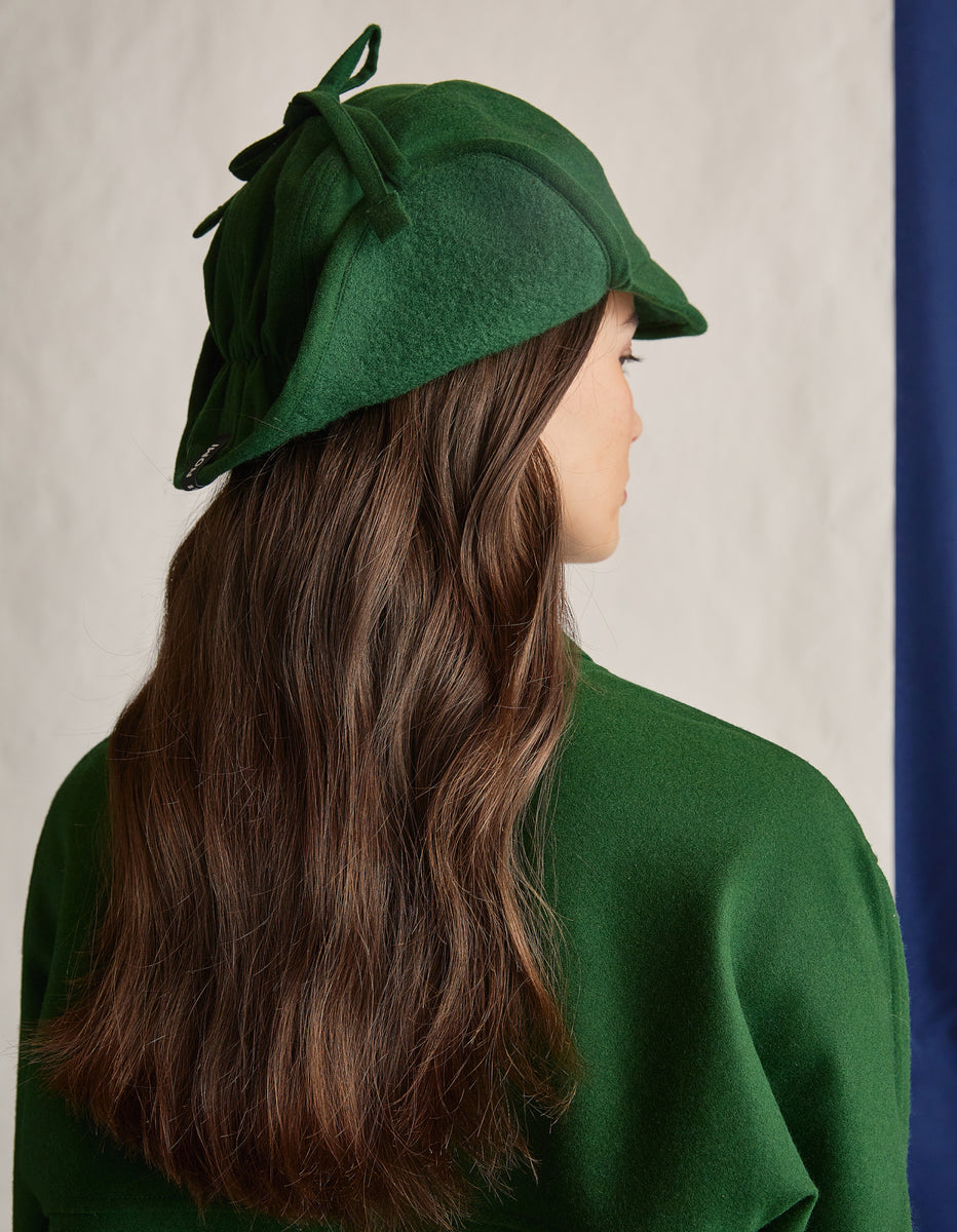 The Trapper Hat (Exacting Green Merino Wool) – NAOMI NOMI