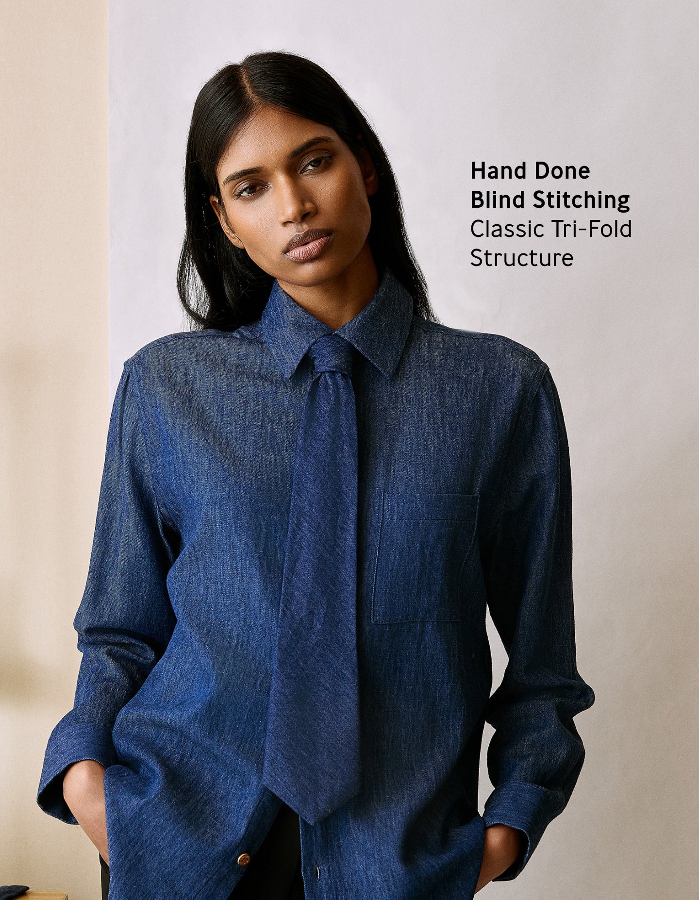 The Tie (Indigo Hemp Denim)