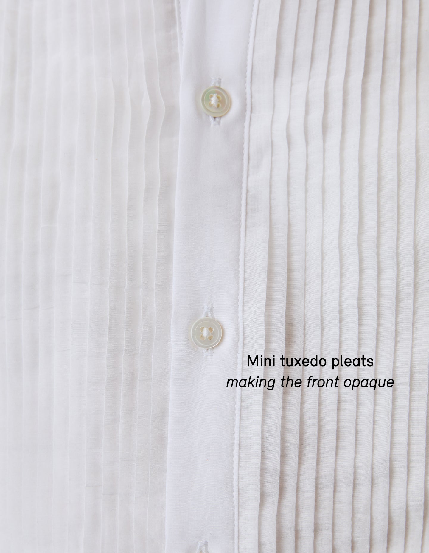 The Tuxedo Shirt (Veil White Sheer Silk Cotton)