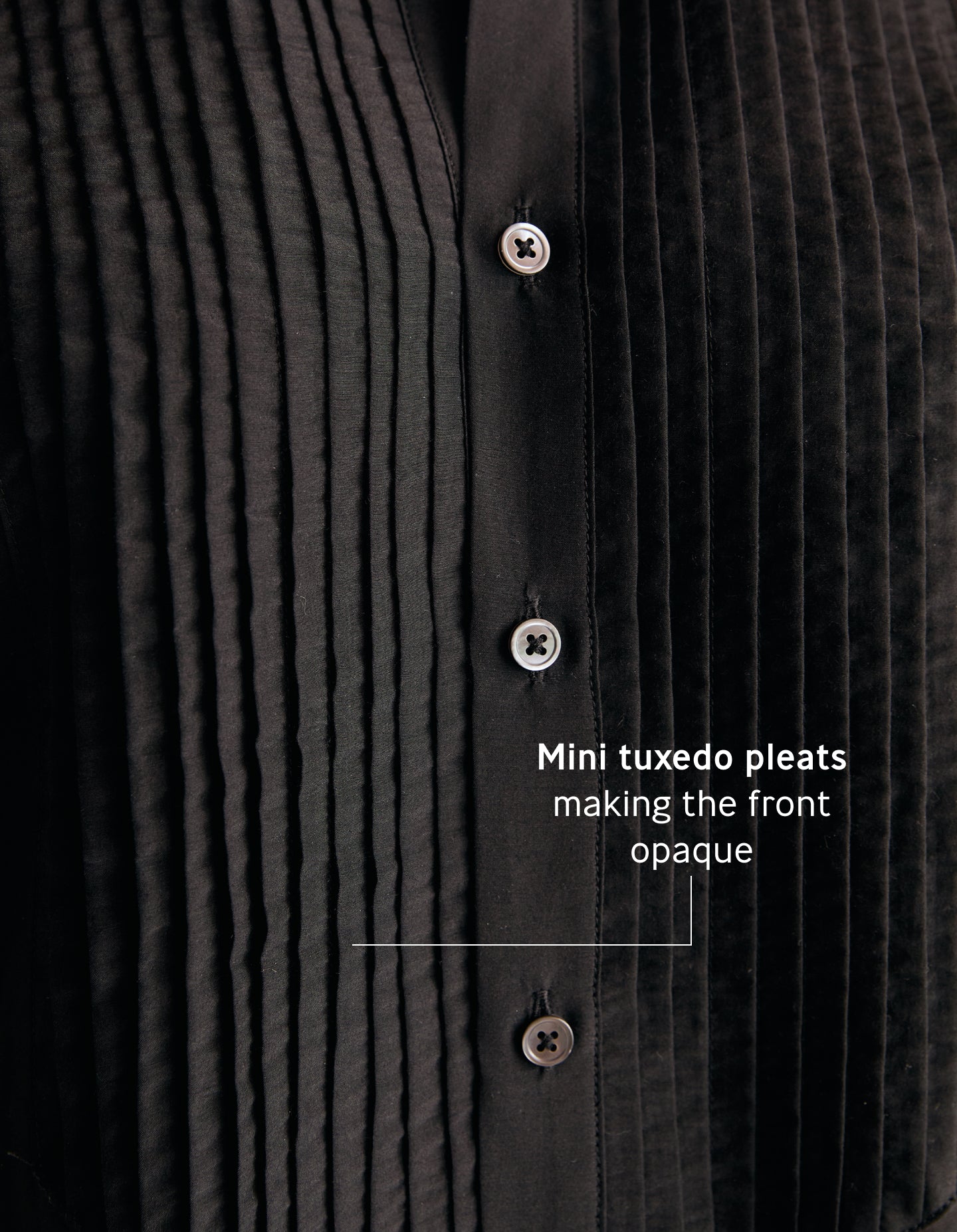 The Tuxedo Shirt (Shadow Black Sheer Silk Cotton)