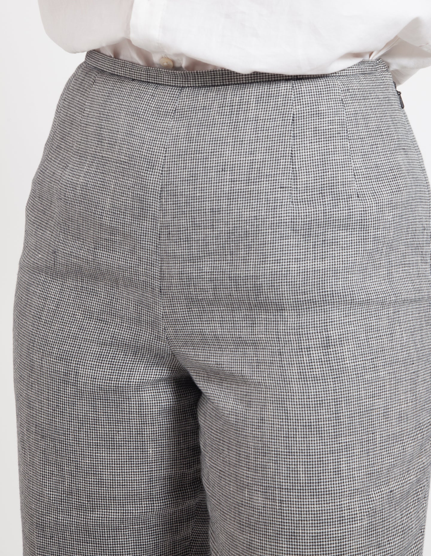 Irish Linen Houndstooth Trousers