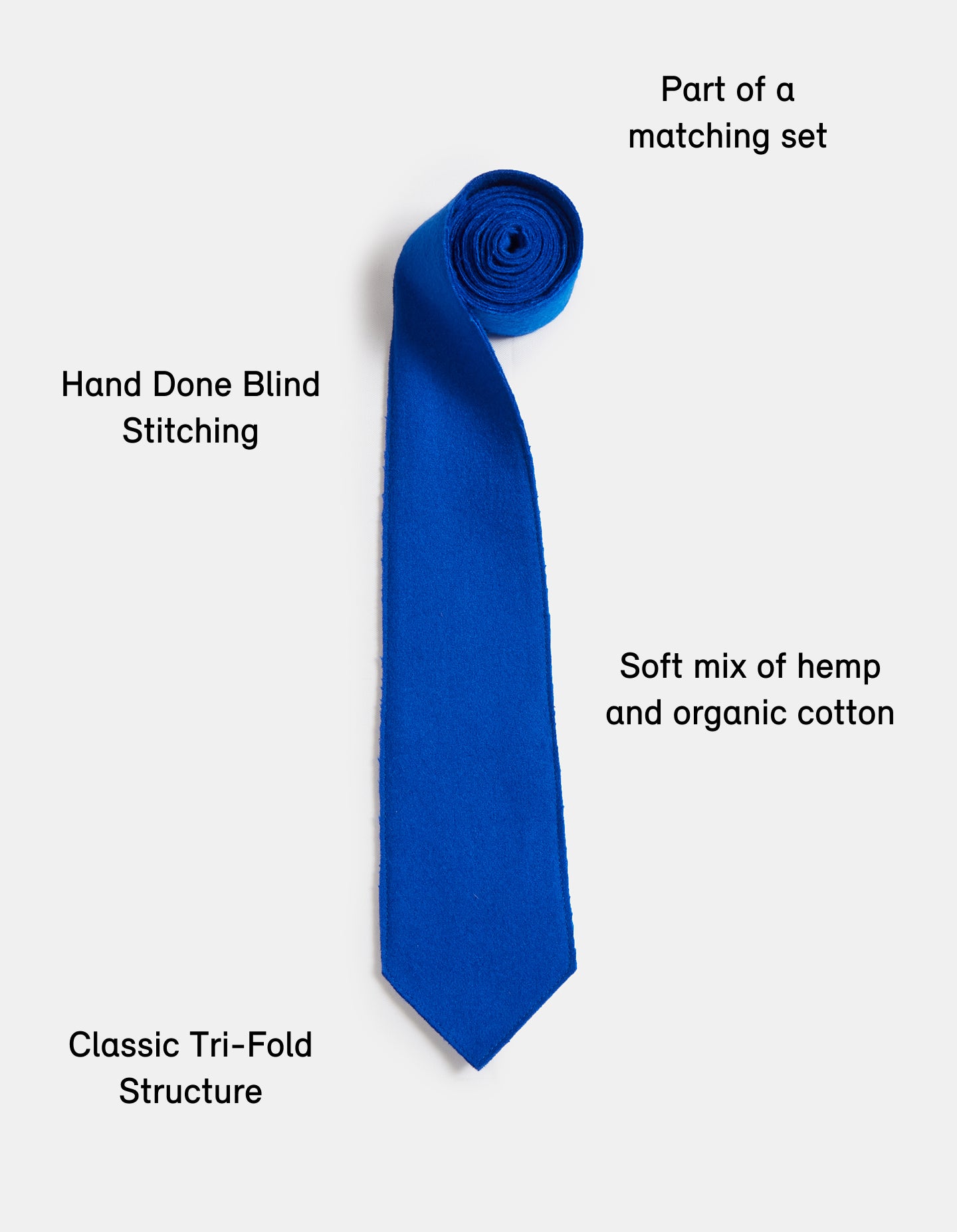 The Tie (Electrical Blue Merino Wool)