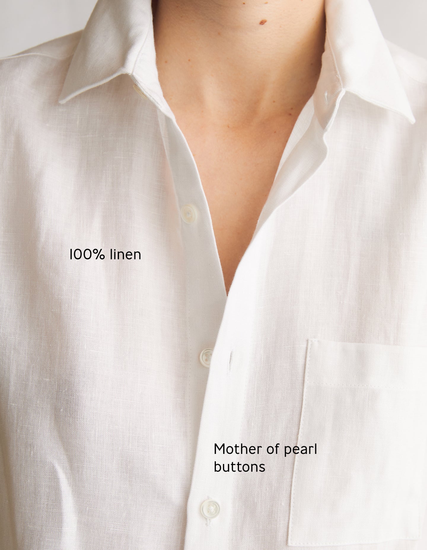 Short Sleeve Oxford (Heatwave White Linen)