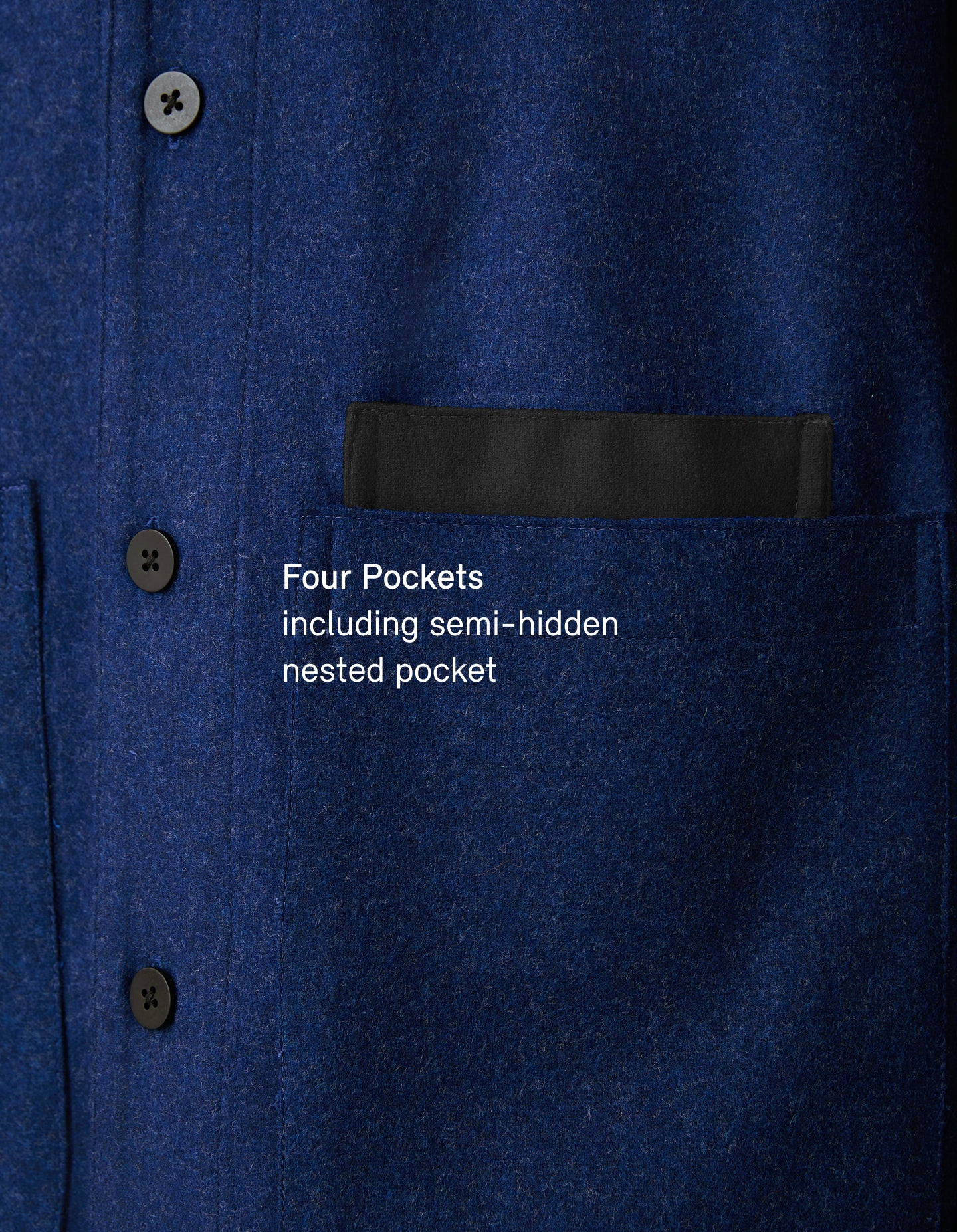 The Merino Chore Coat (Moonlight Blue Merino Wool)