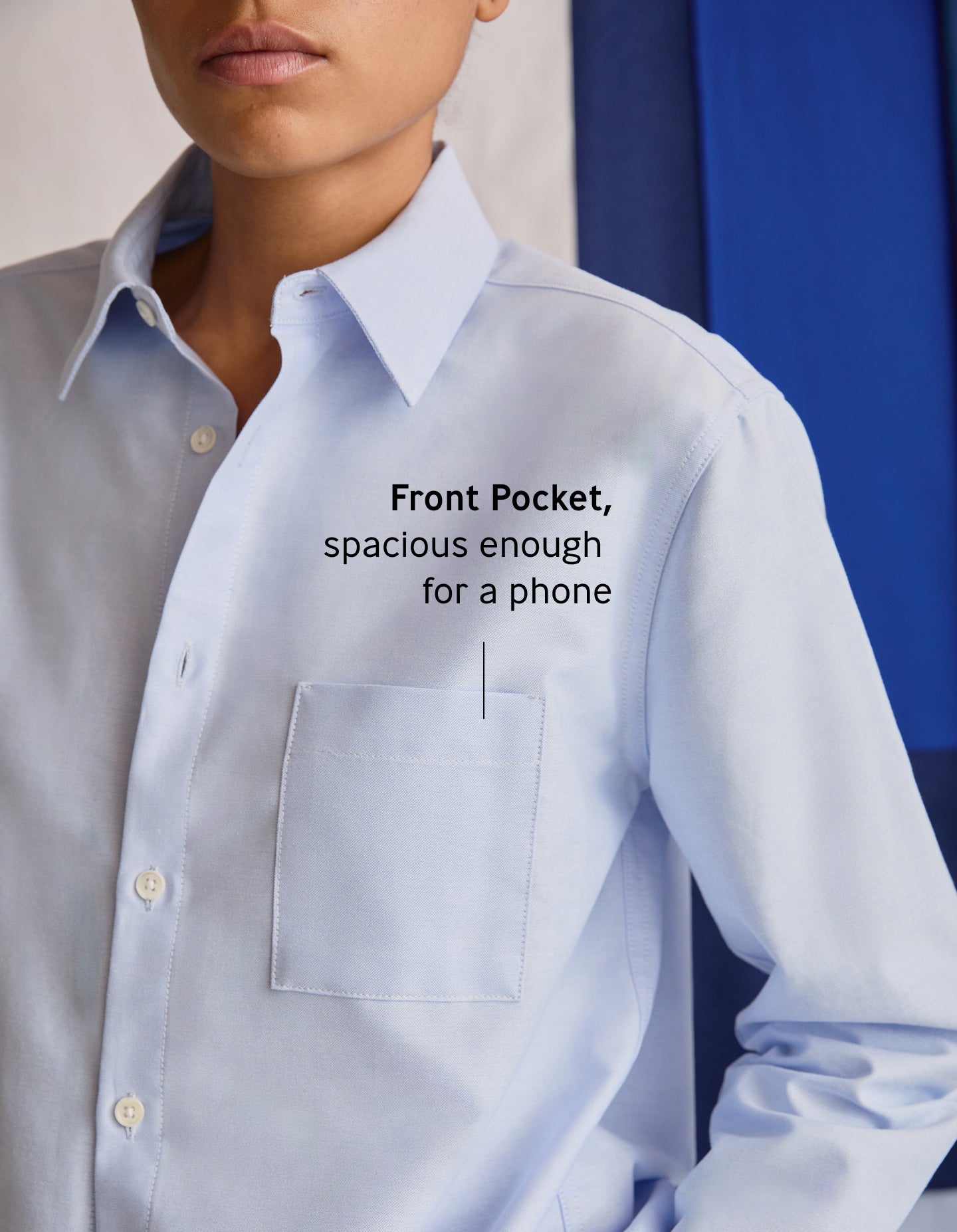 The New Oxford (Brighton Blue Organic Cotton)