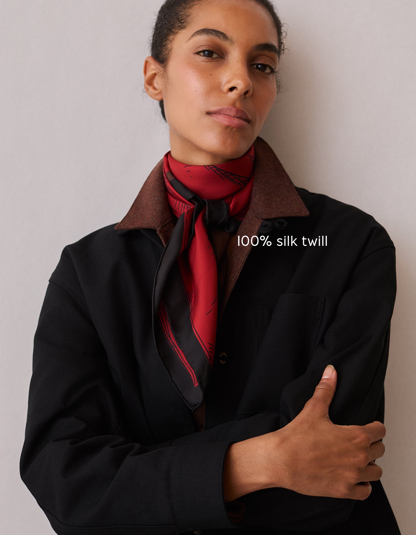 The Scarf Scarf (Period Red Silk Twill)
