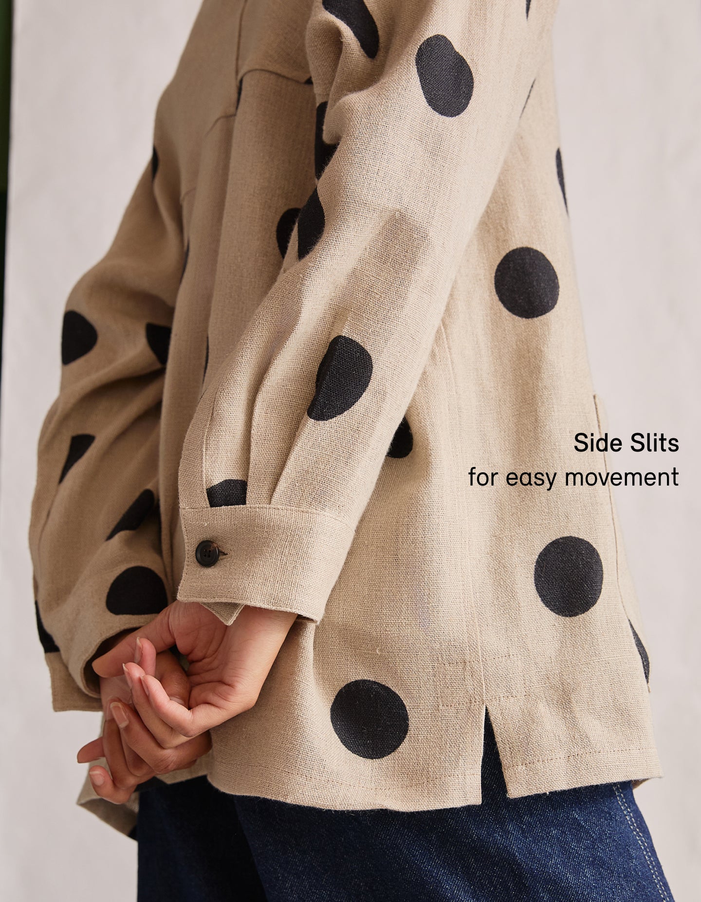 The Linen Chore Coat (Polka Spot Linen)