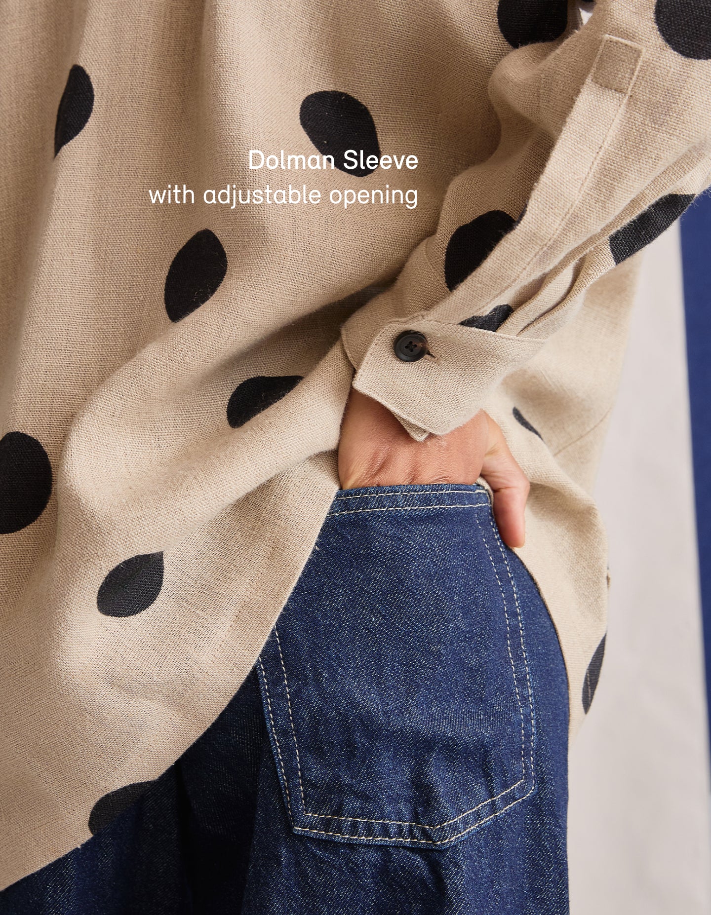 The Linen Chore Coat (Polka Spot Linen)