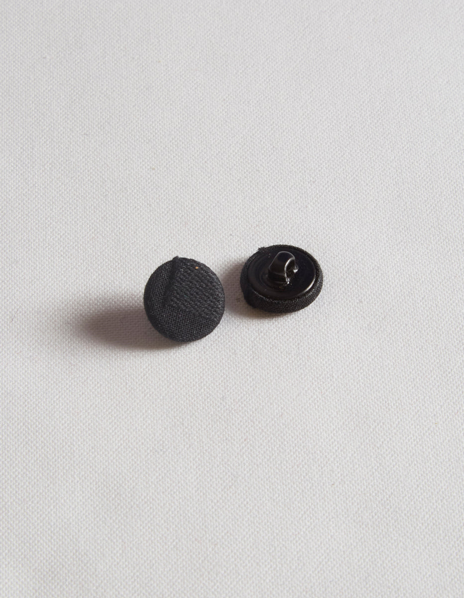 Black - 1.5cm Handmade Fabric Button Set Small 34 main image 1