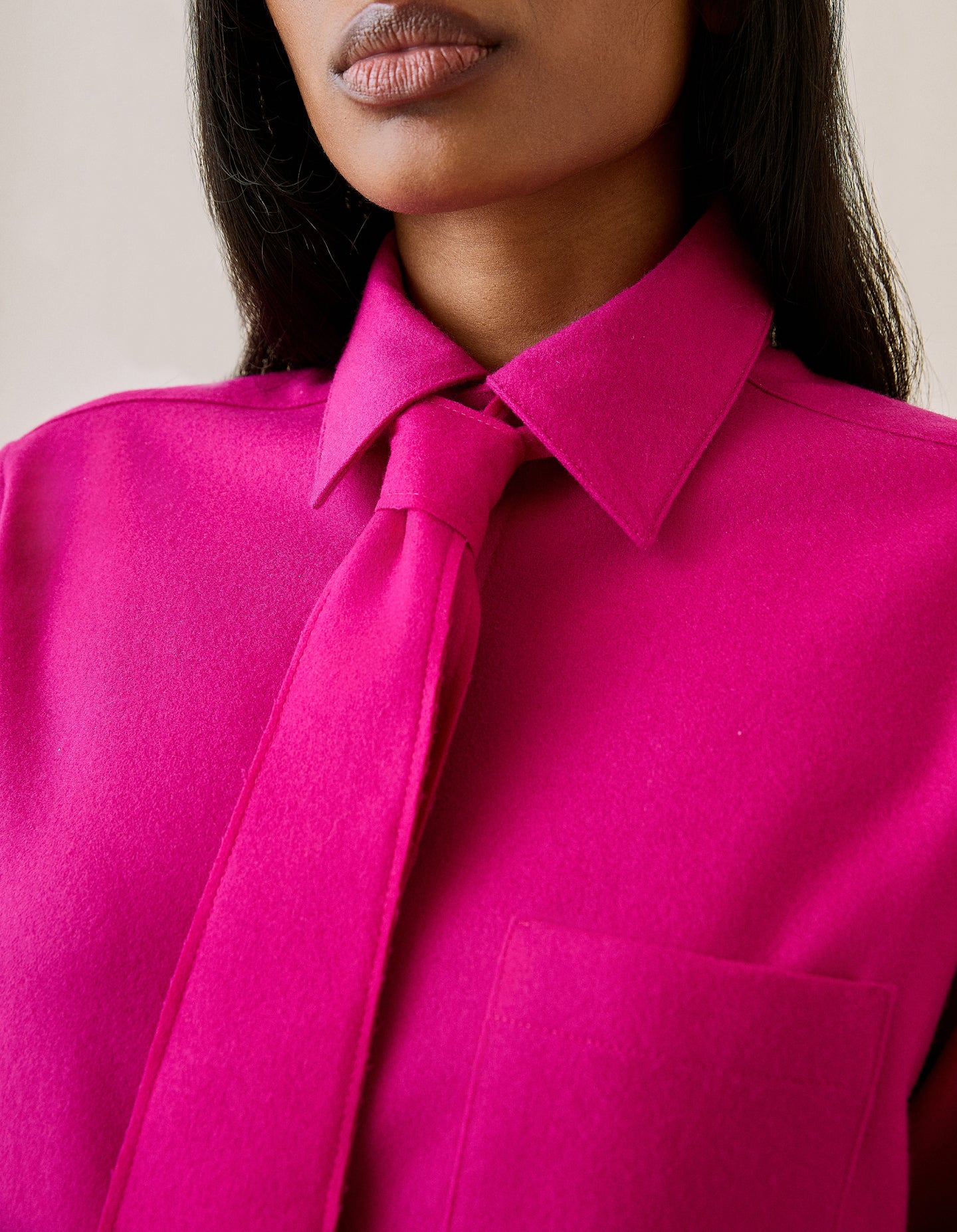 The Tie (Hot Hot Pink Merino Wool)