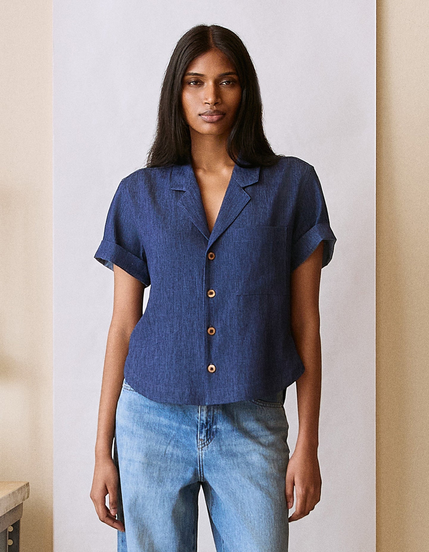 The Studio Shirt (Indigo Hemp Denim)
