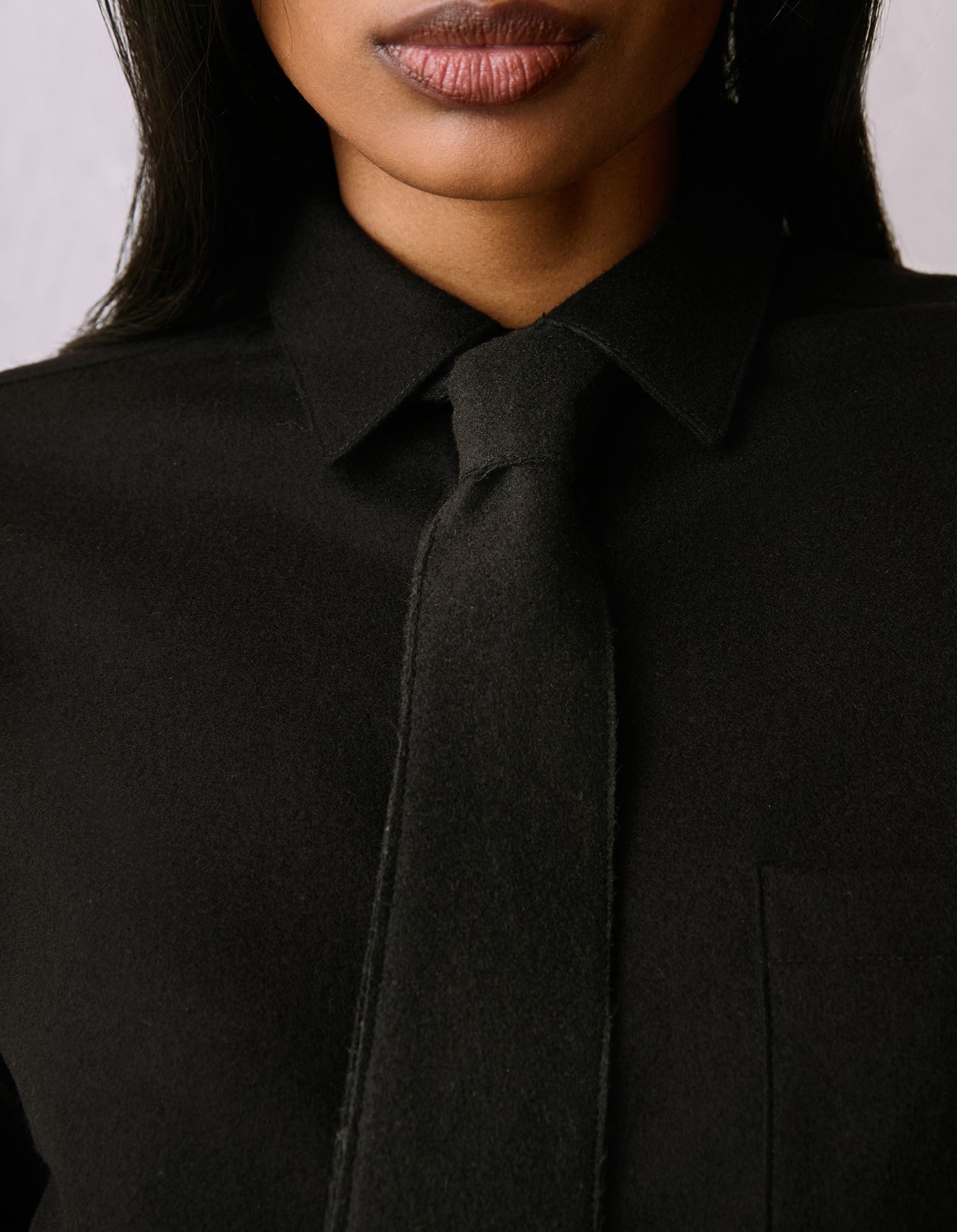 The Tie (Black Enamel Merino Wool)