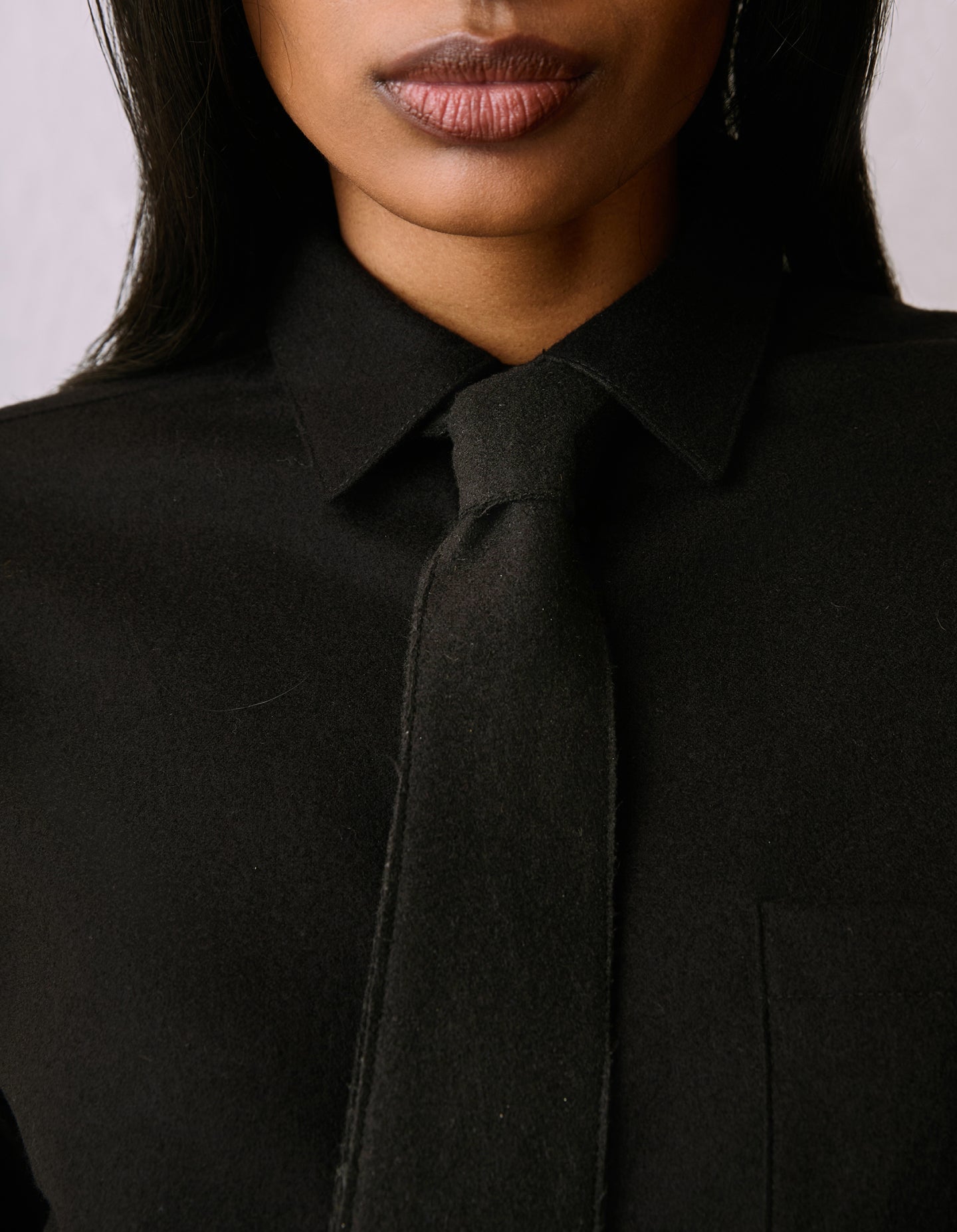 The Tie (Black Enamel Merino Wool)