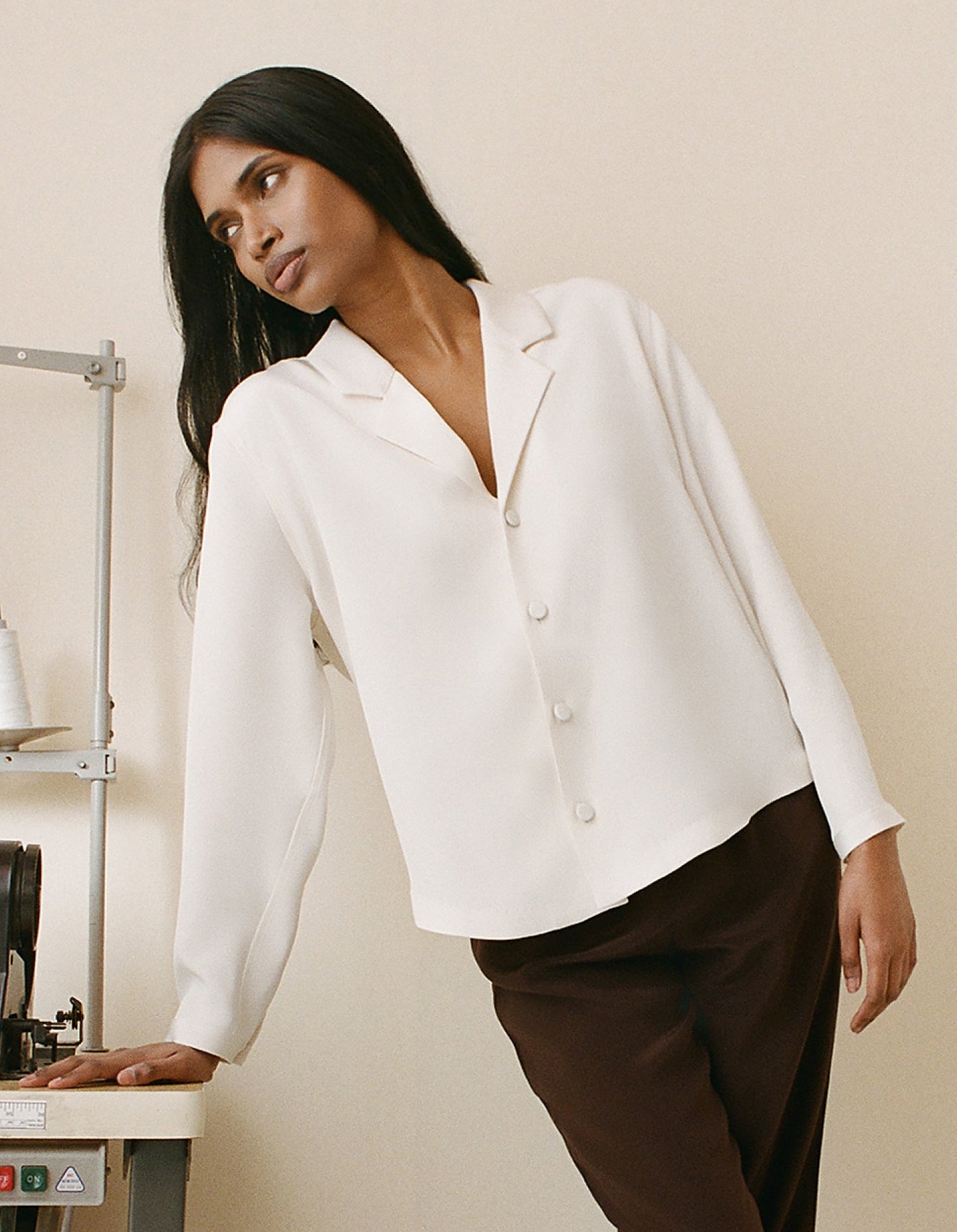 The Silk Shirt (Alabaster Silk)