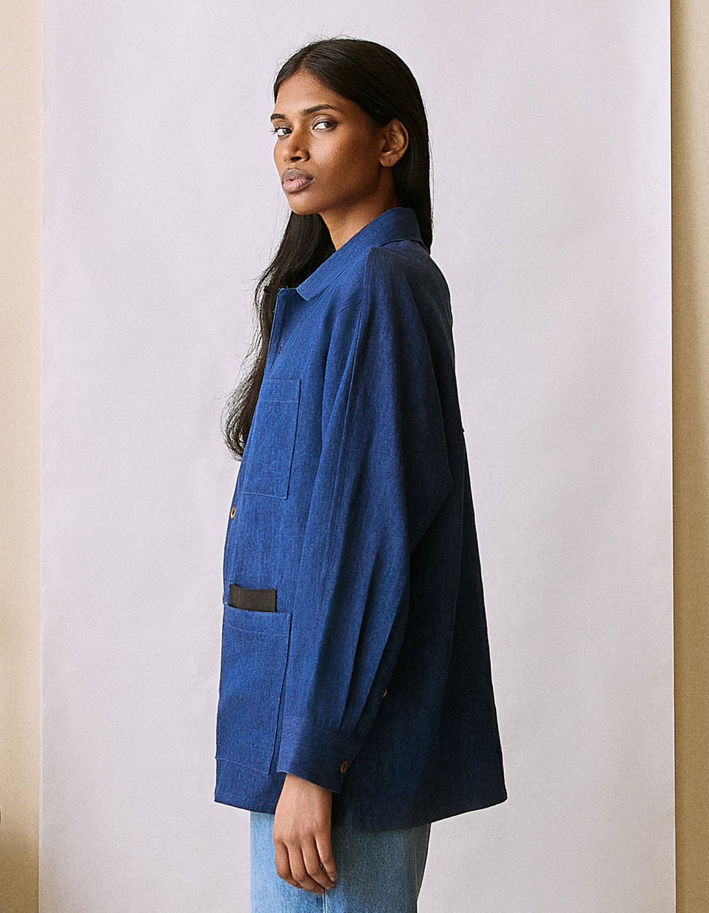 The Hemp Denim Chore Coat (Indigo Hemp Denim)