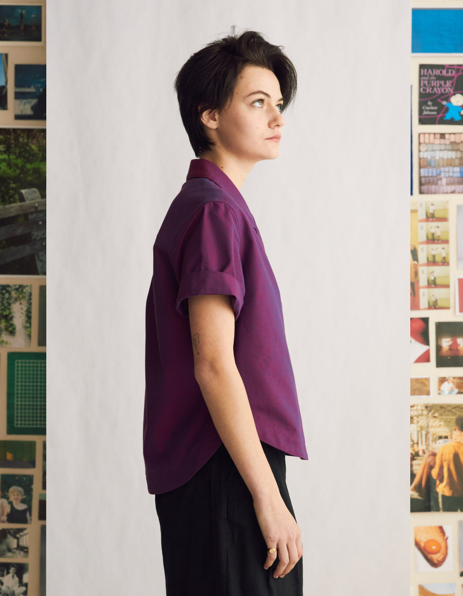 The Studio Shirt in 'Potion Purple' Cotton | NAOMI NOMI