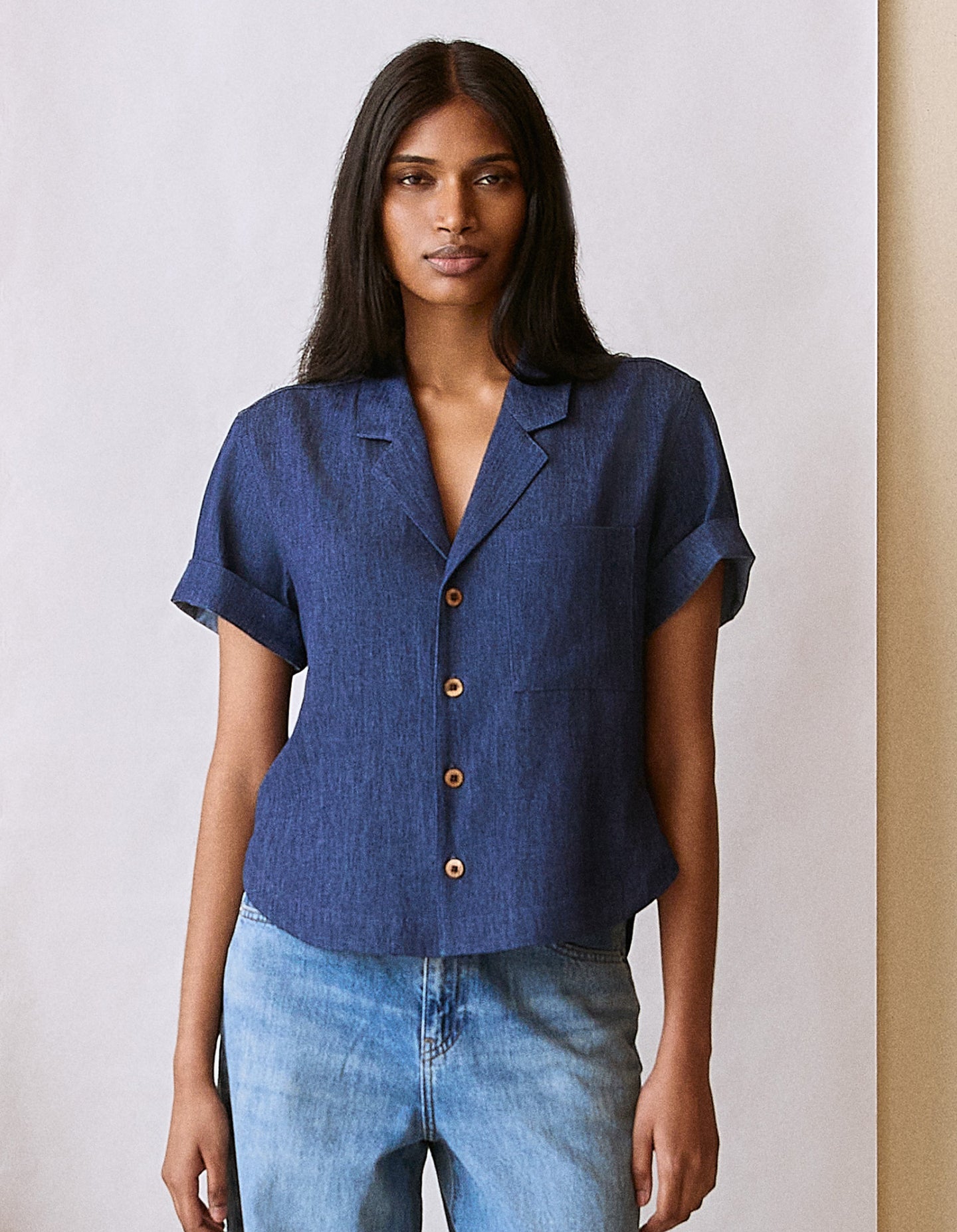 The Studio Shirt (Indigo Hemp Denim)