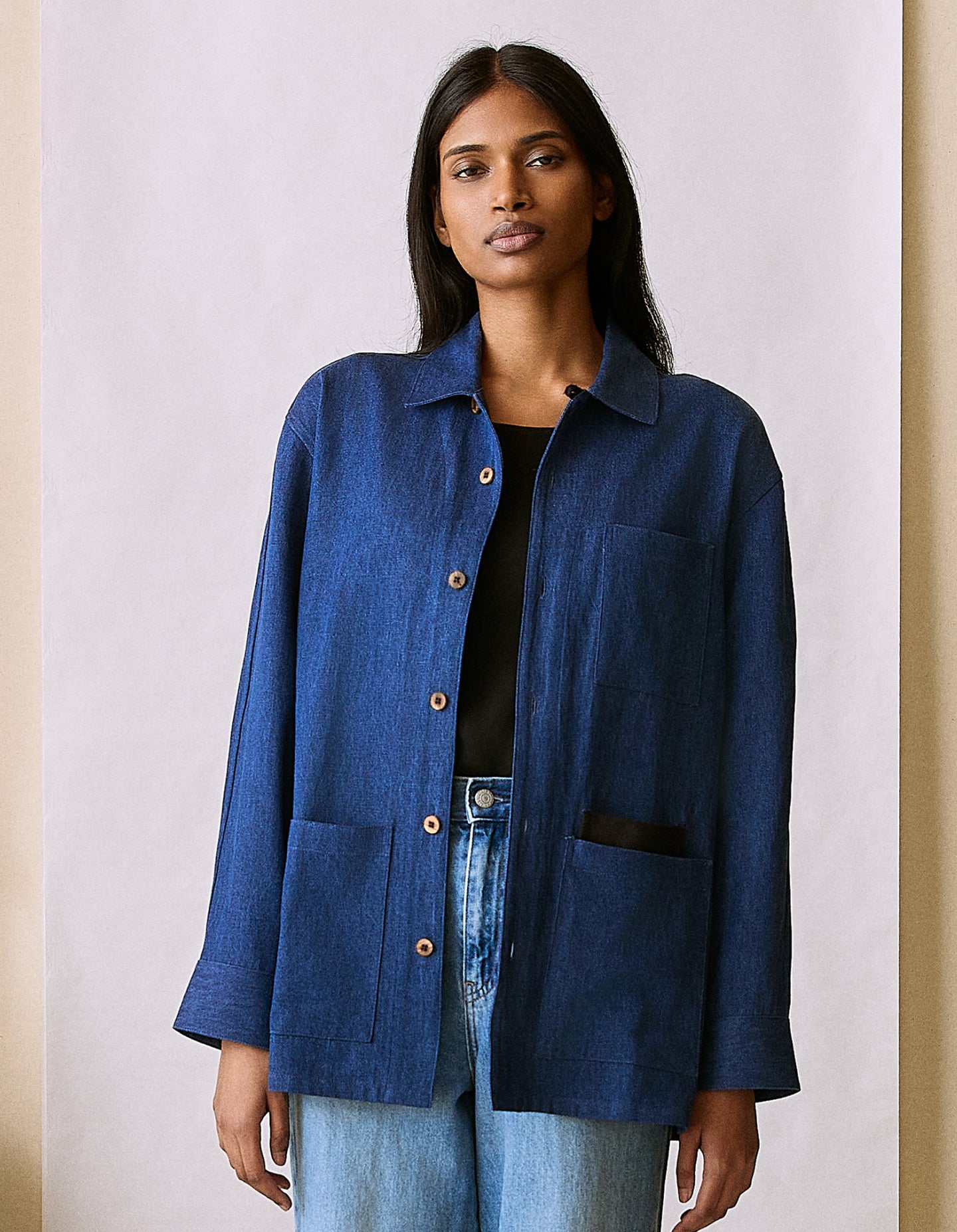 The Hemp Denim Chore Coat (Indigo Hemp Denim)