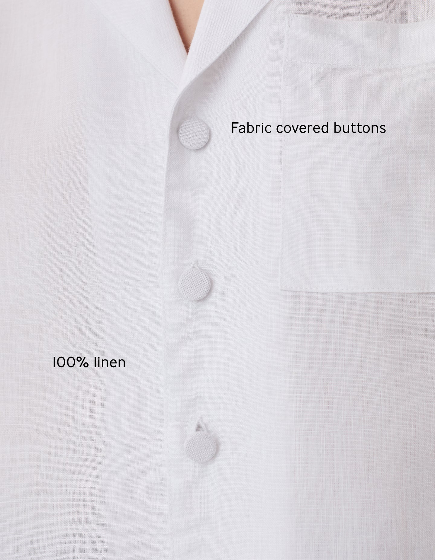 The Studio Shirt (Heatwave White Linen)