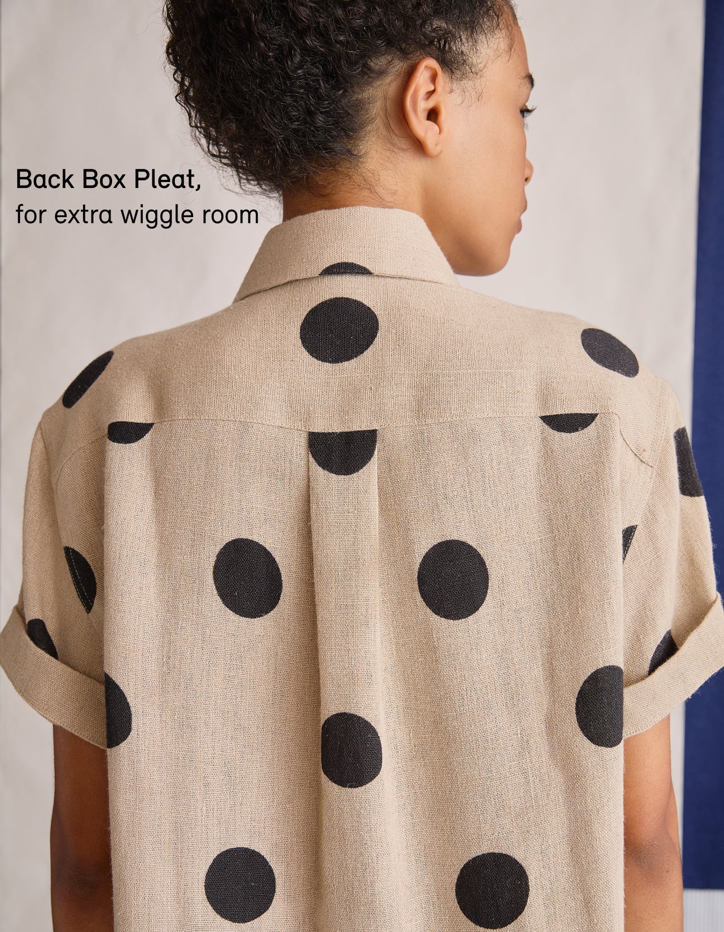 The Short Sleeve Oxford (Polka Spot Linen)