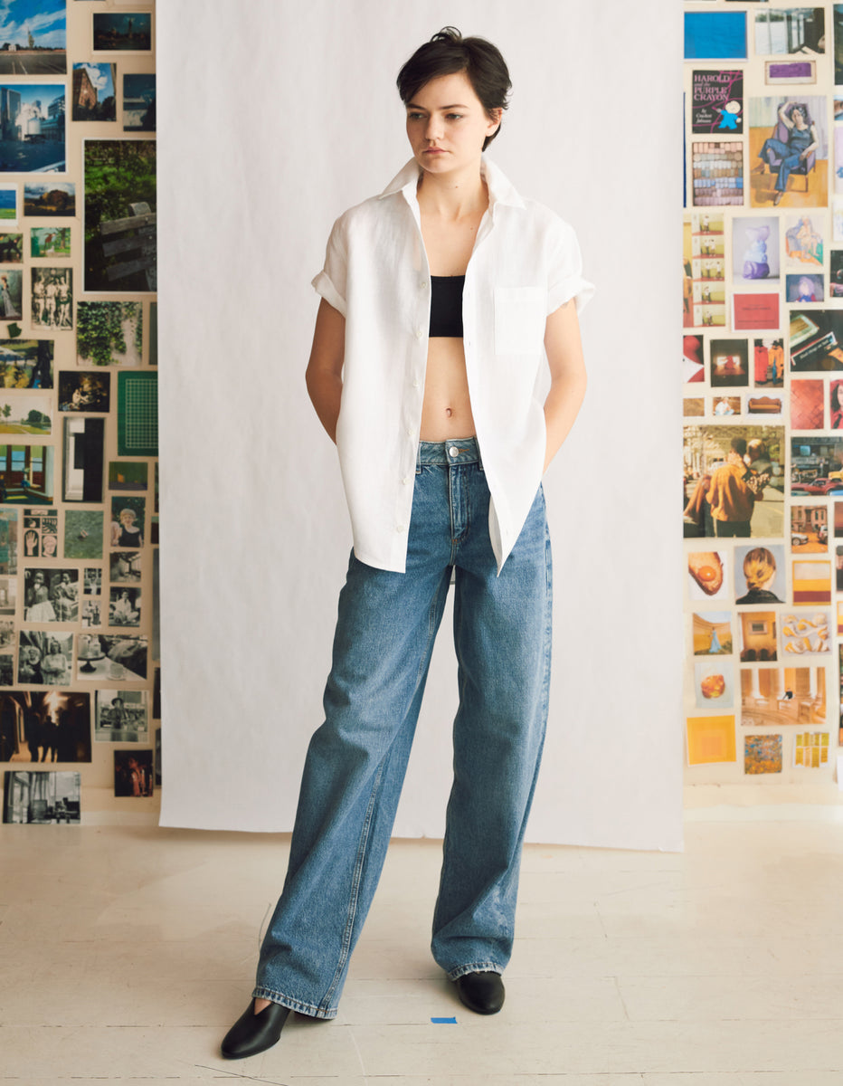 naomi　トップ＆ベース2セット The New Oxford Shirt Heatwave White Linen | NAOMI NOMI