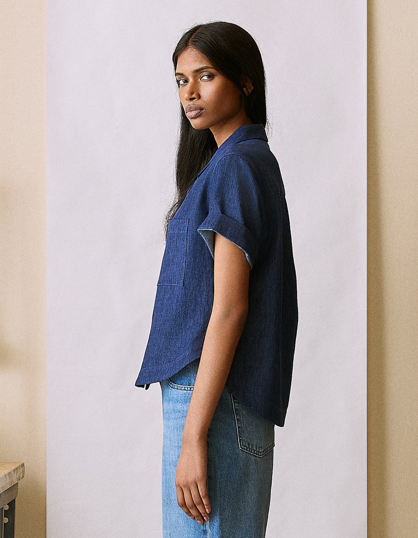 The Studio Shirt (Indigo Hemp Denim)